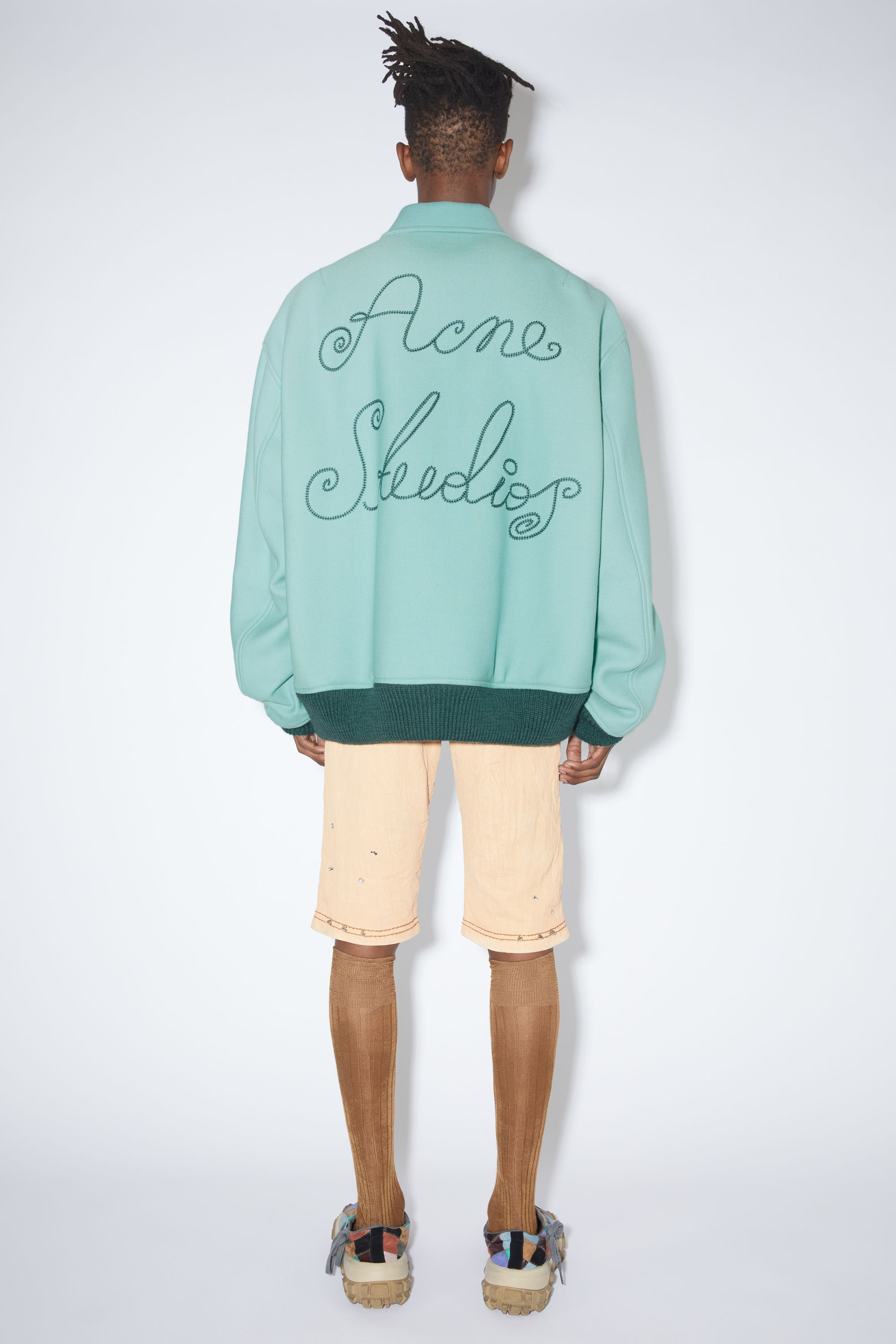 Logo bomber jacket - Pale jade - 3
