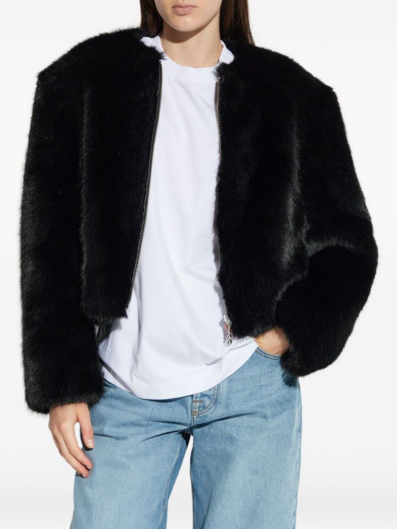 zip-up faux fur jacket 3