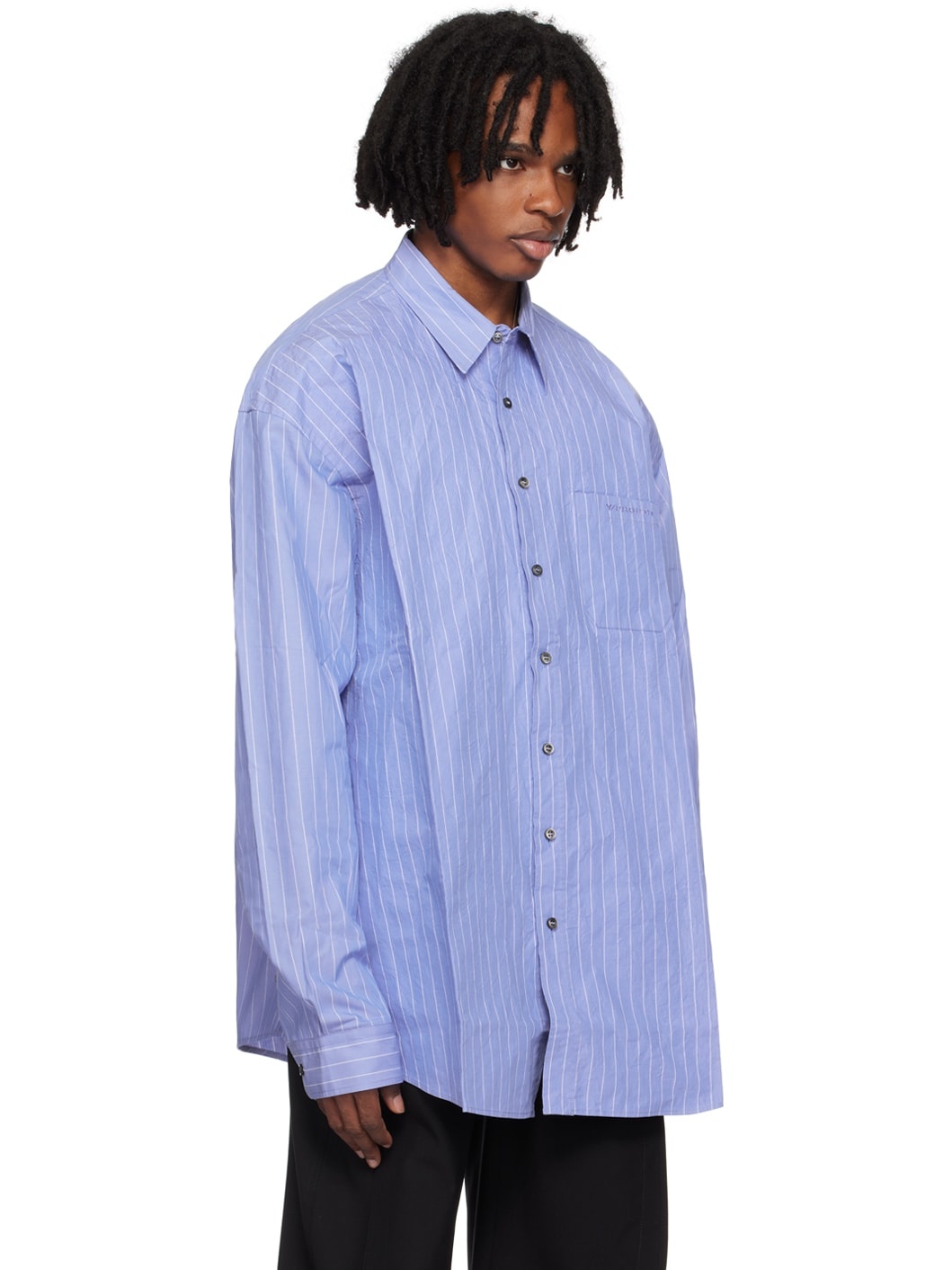 Blue Scrunched Shirt - 4