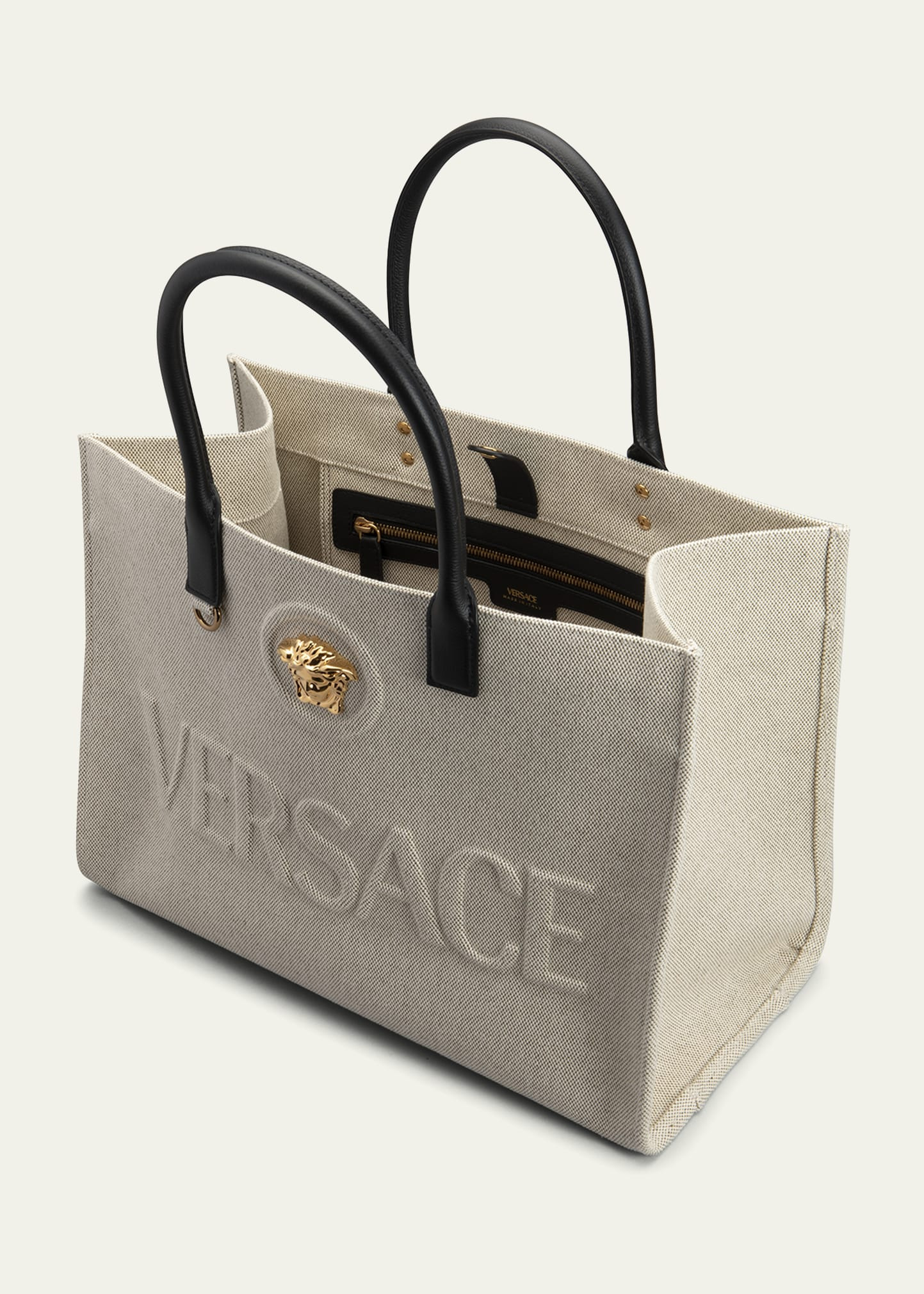 La Medusa Logo Canvas Tote Bag - 4