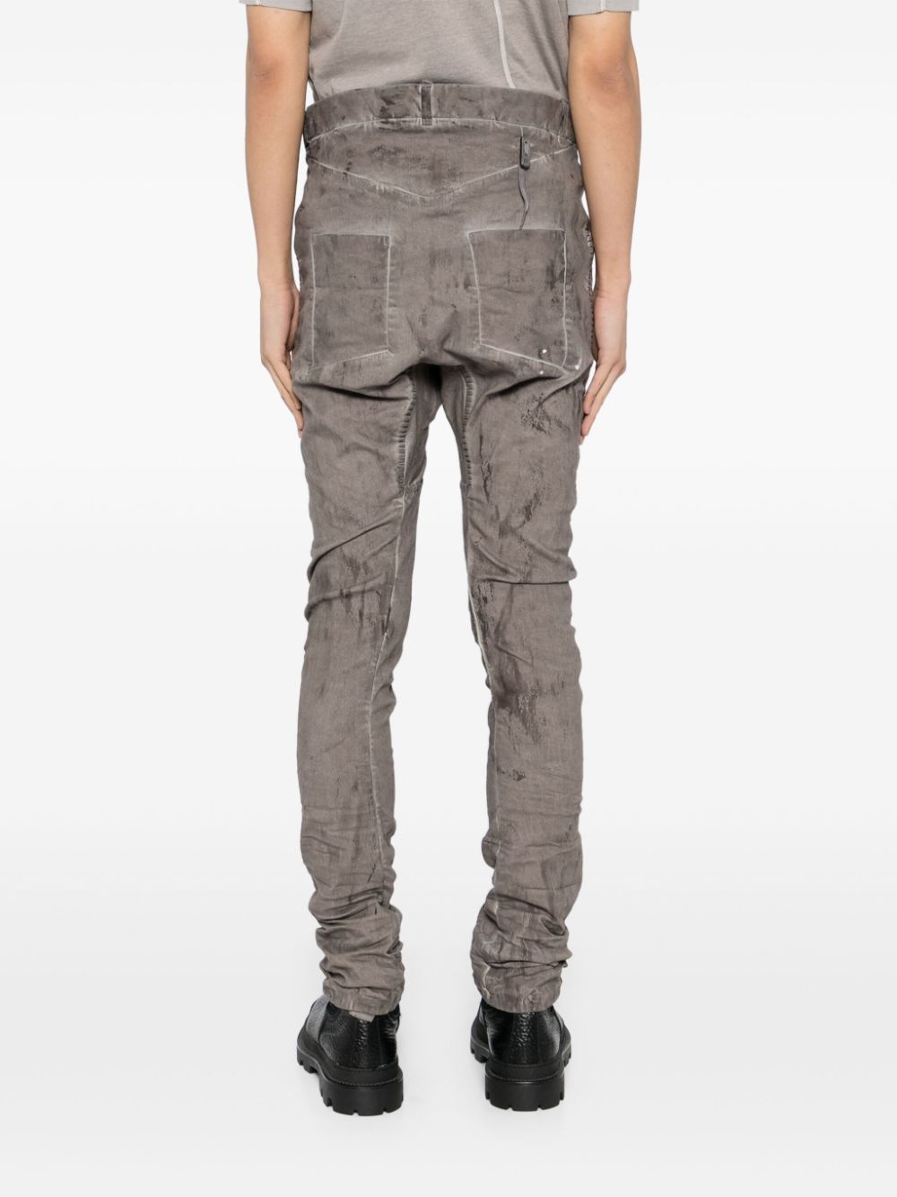 distress finish trousers - 4