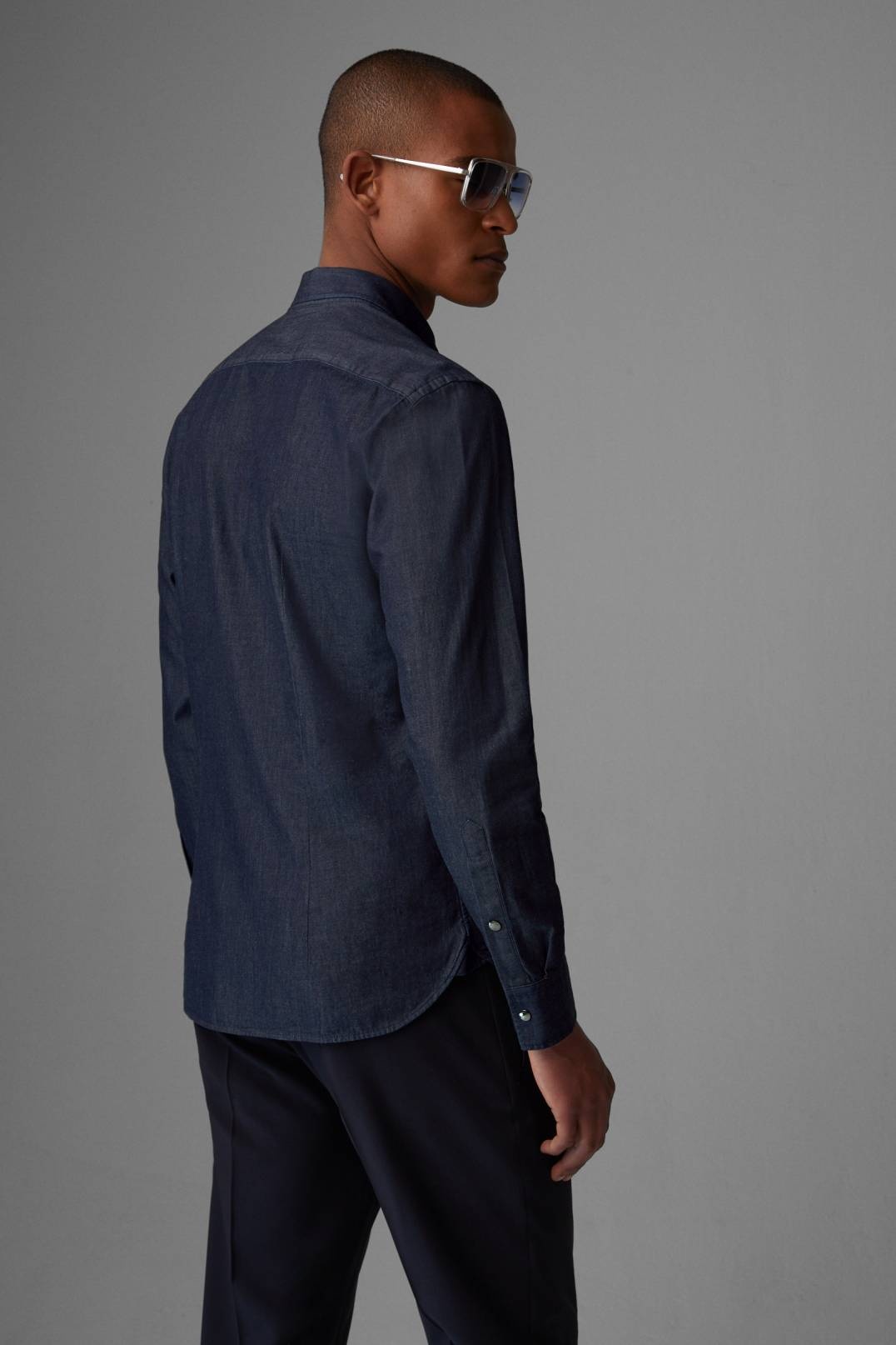 DEAN DENIM SHIRT IN NAVY BLUE - 3