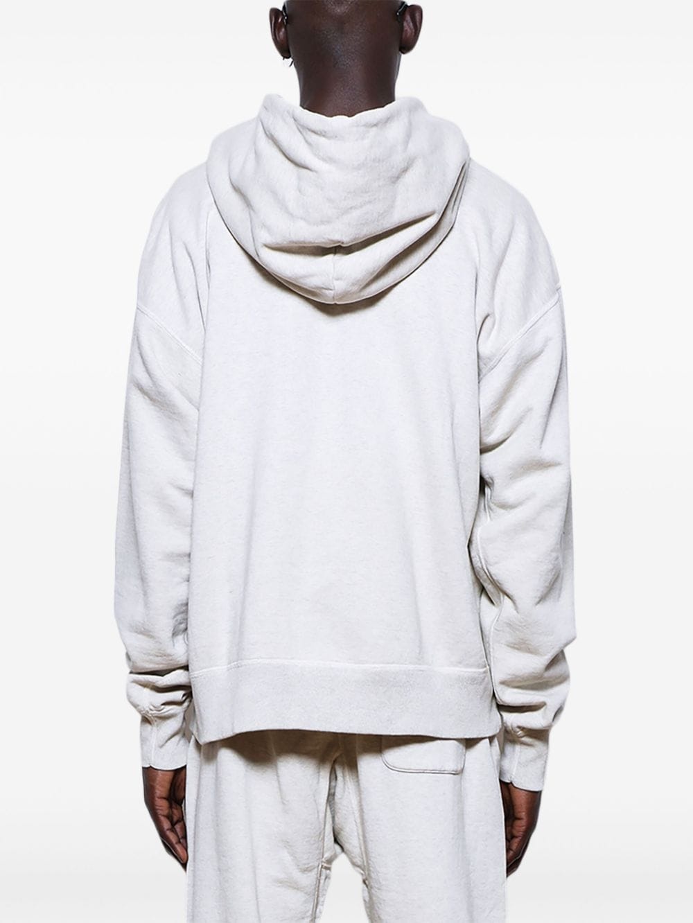 logo-print cotton hoodie - 5