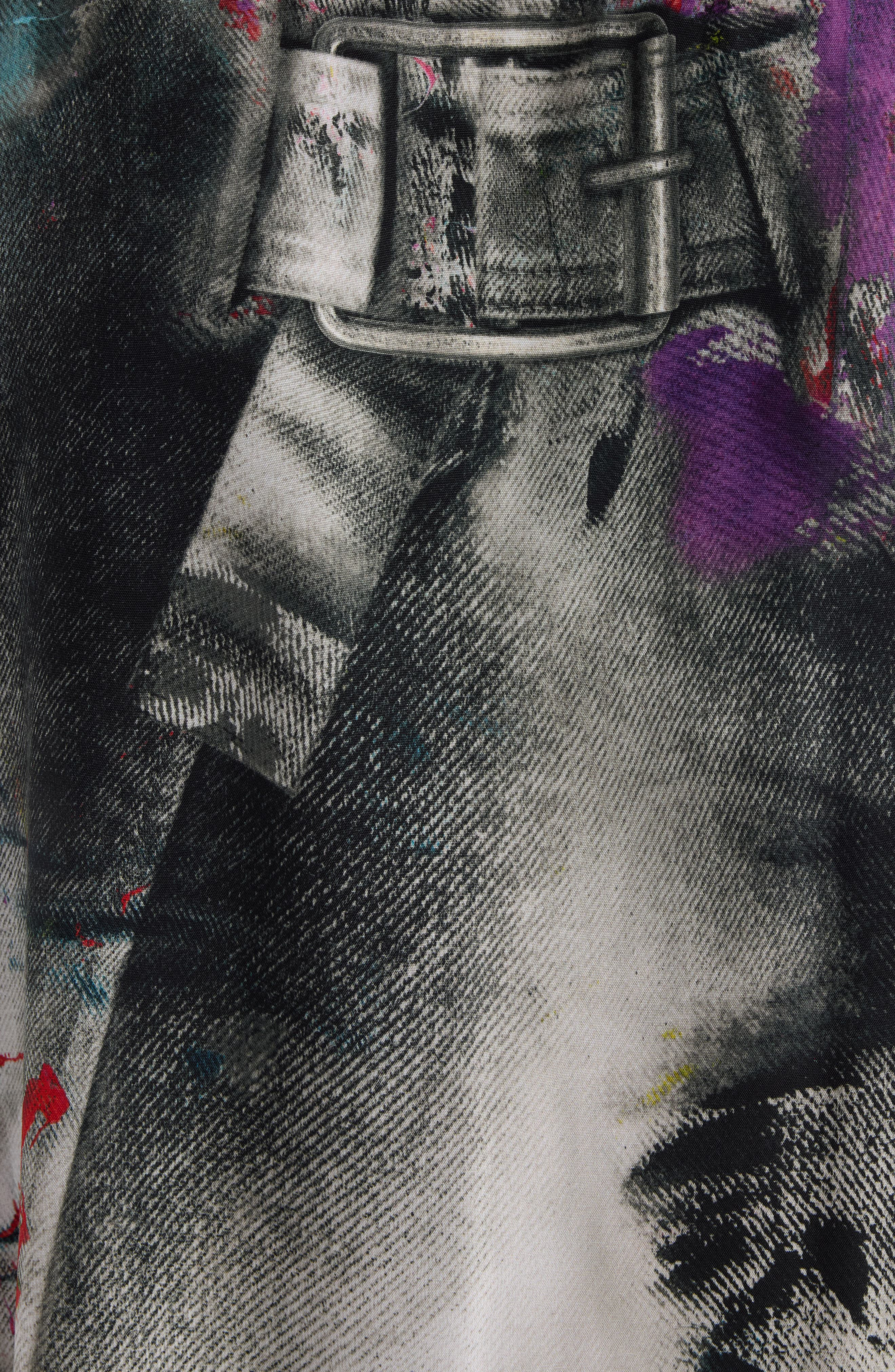 Acne Studios Setar Paint Print Button-Up Shirt in White Multicolor at Nordstrom - 6