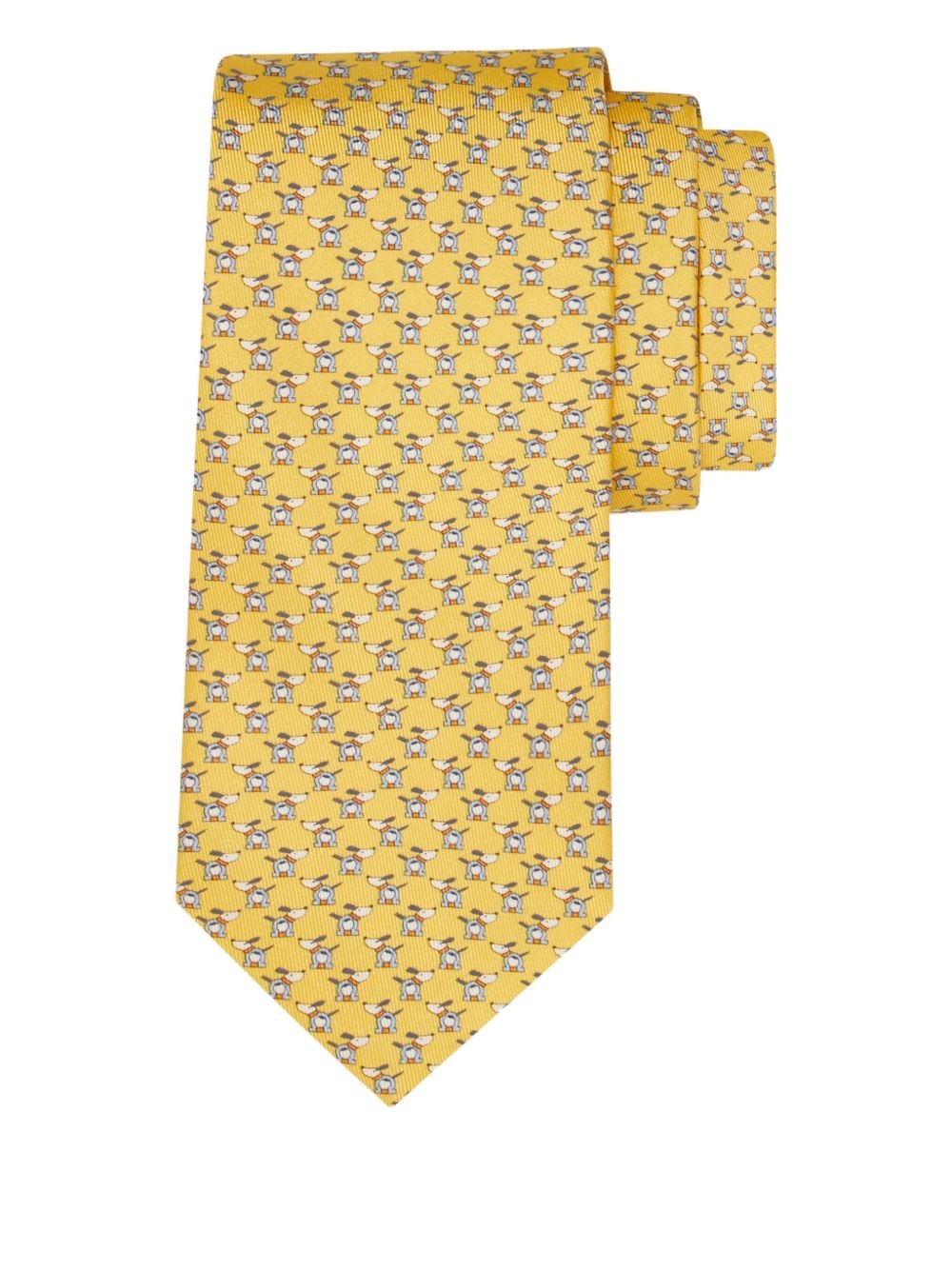 patterned silk tie - 2