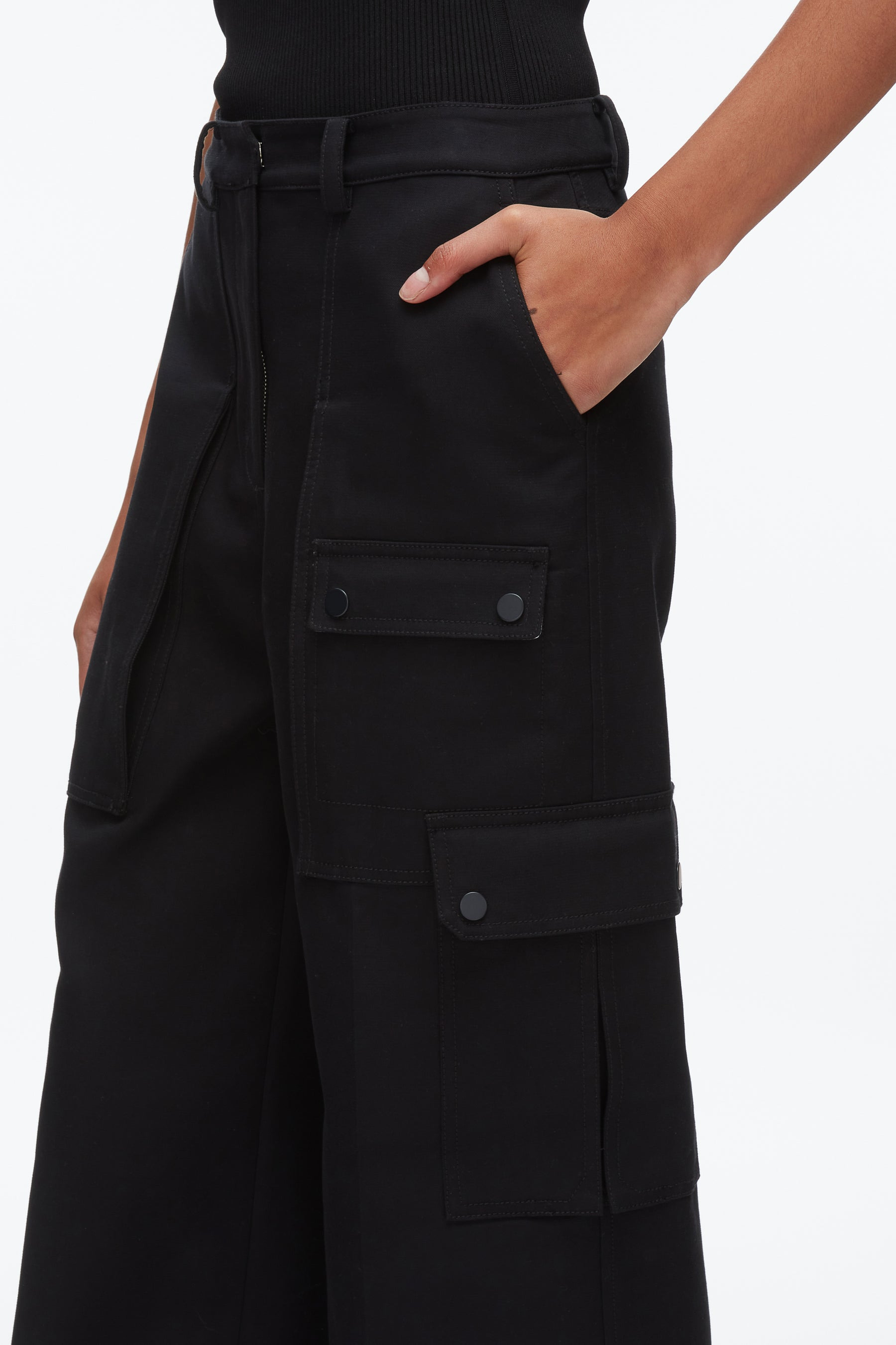Carpenter Cargo Pants with Plaid Cuffs - 6