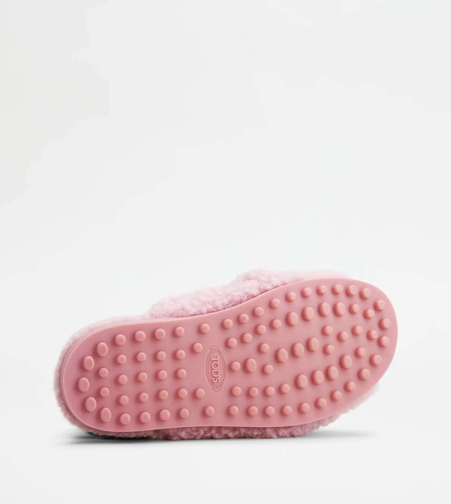 SANDALS IN LEATHER AND WOOL - PINK - 3