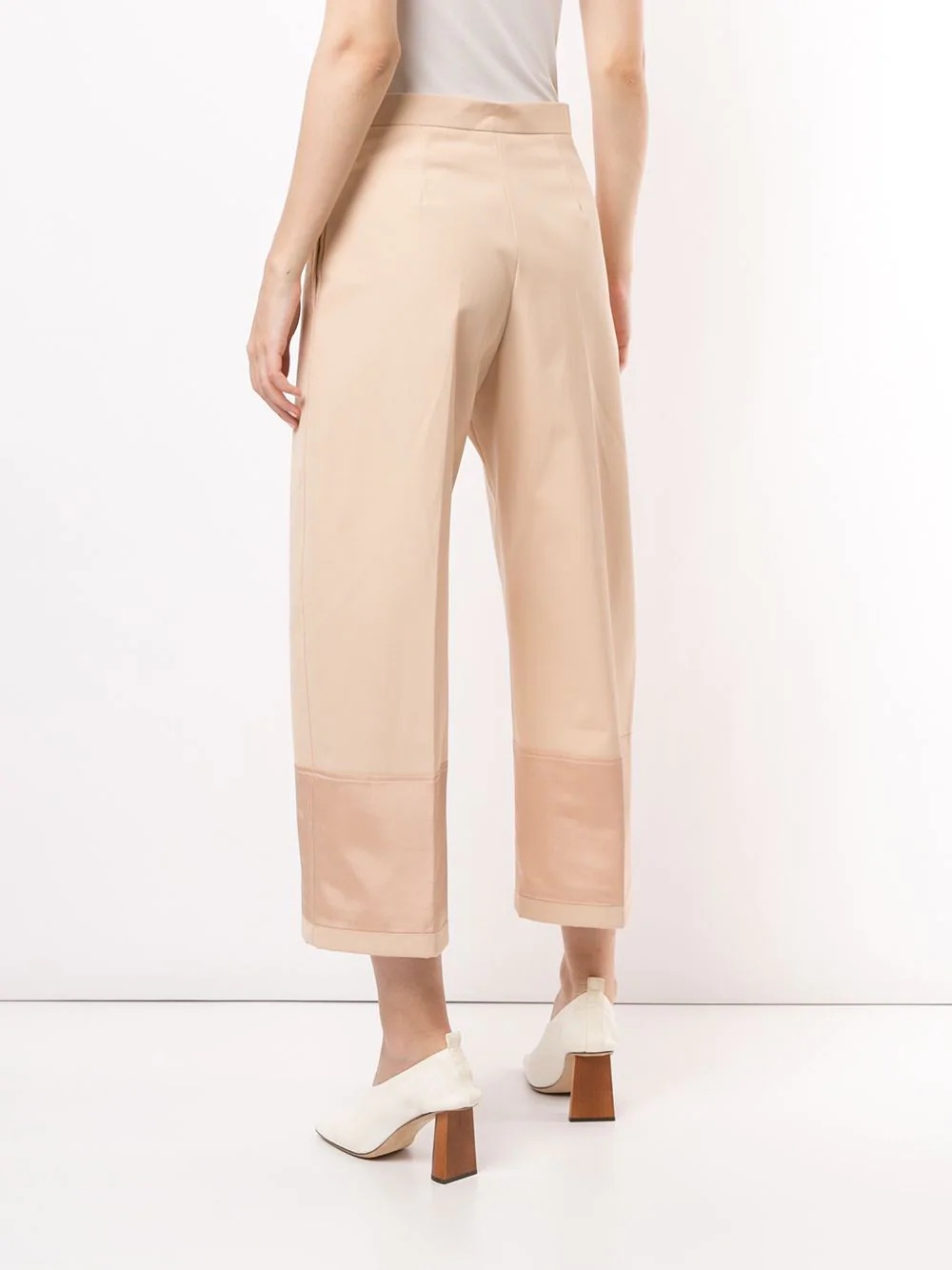 tailored stripe band trousers - 4