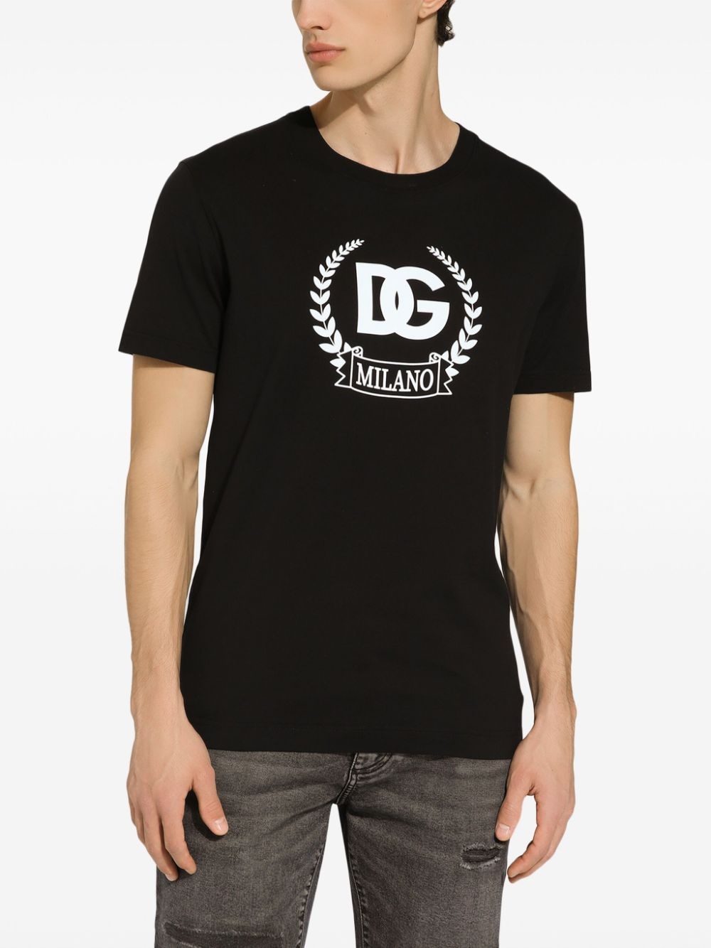 DG-print stretch-cotton T-shirt - 5
