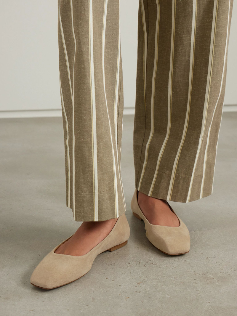 Aeyde Ida suede ballet flats Beige outlook