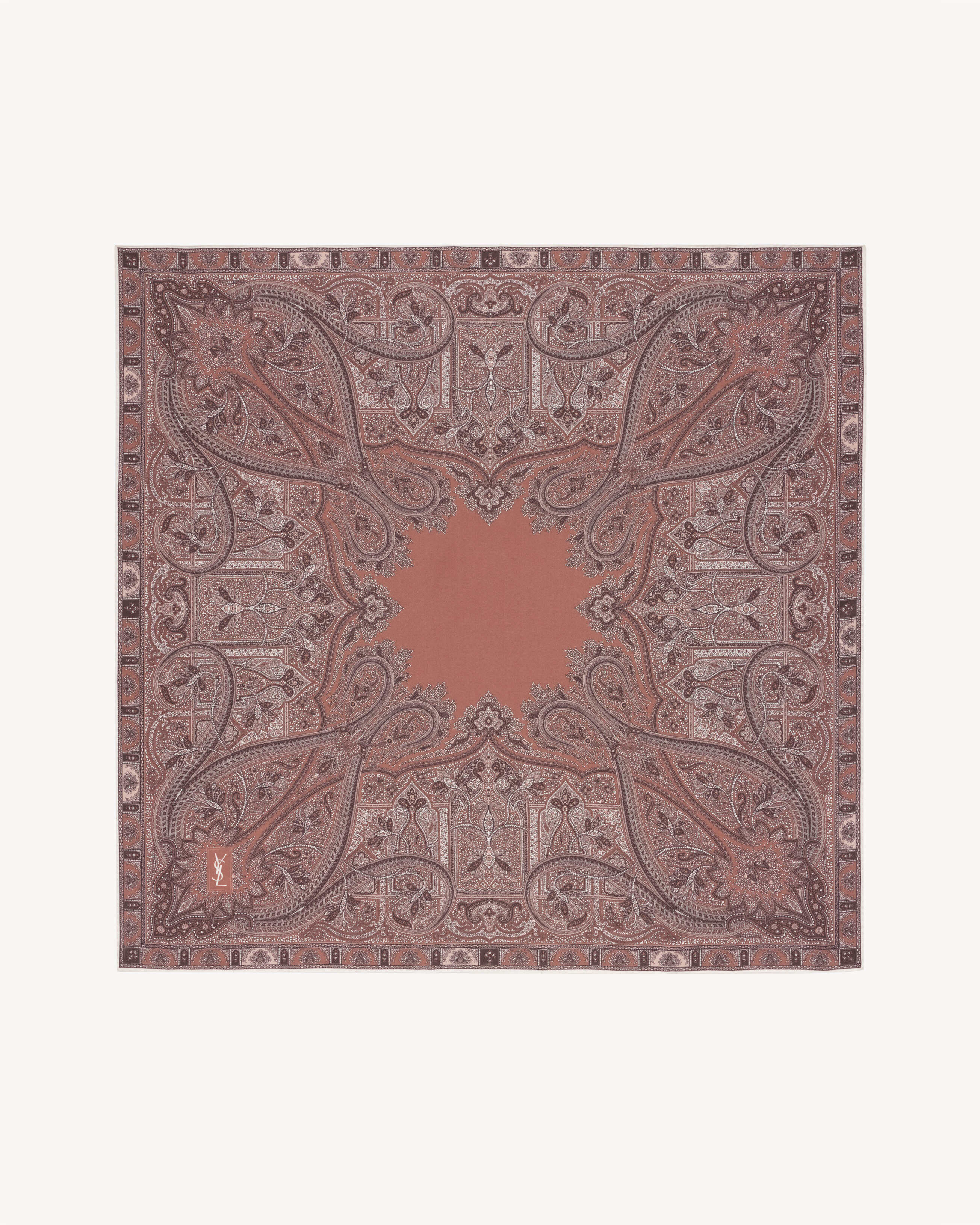 SQUARE SCARF IN PAISLEY SILK TWILL - 2