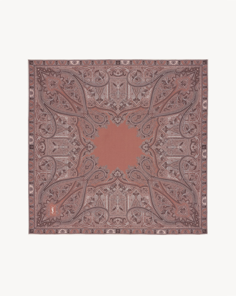 SAINT LAURENT SQUARE SCARF IN PAISLEY SILK TWILL outlook