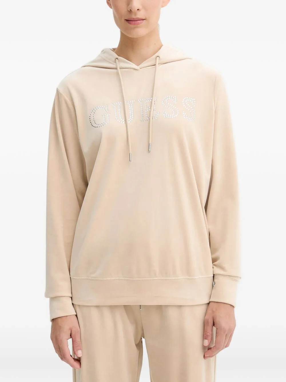 logo-embellished hoodie - 1