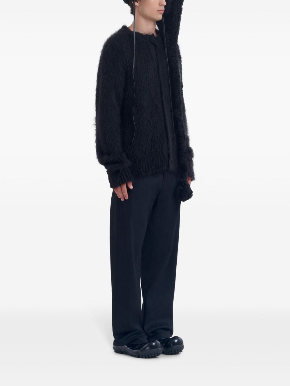 brushed cardigan - 2