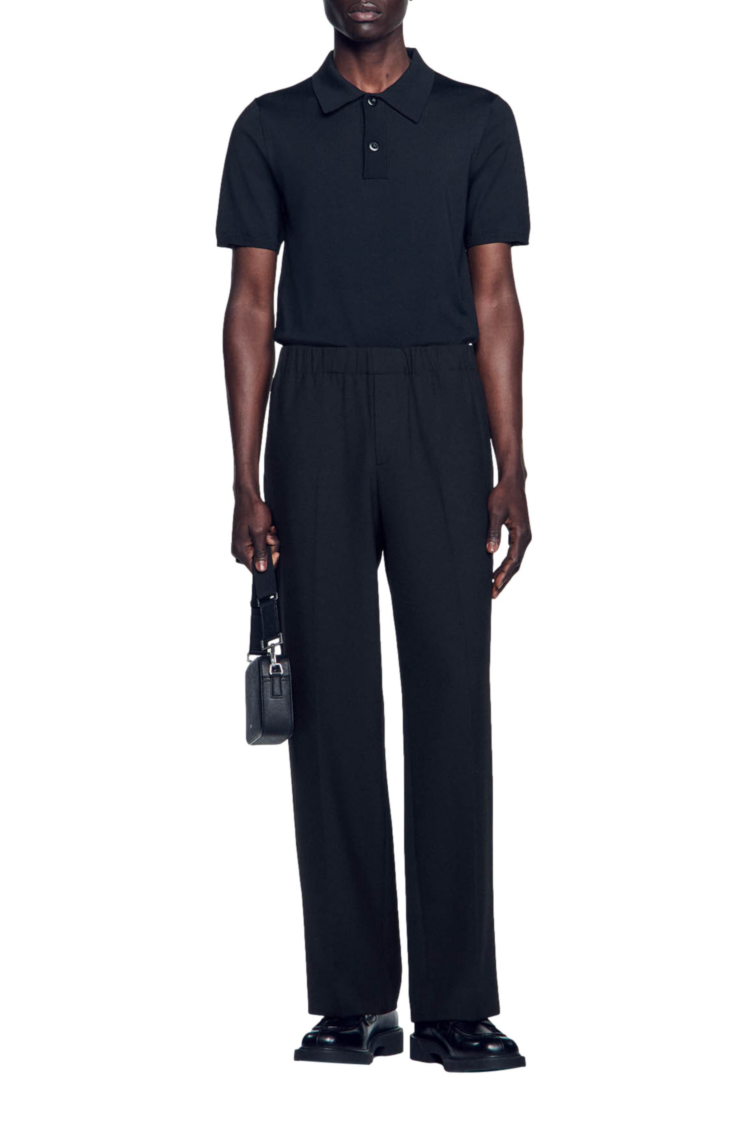 SANDRO Wide-leg trousers in Black at Nordstrom - 6