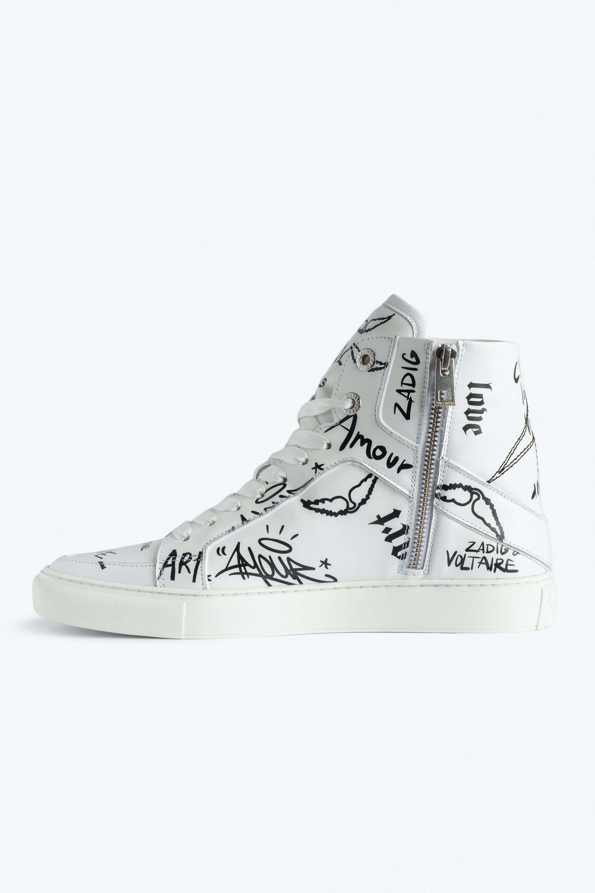 ZV1747 High Flash High-Top Graffiti Sneakers - 3