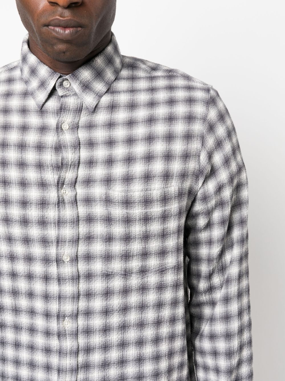 graphic-print seersucker shirt - 5