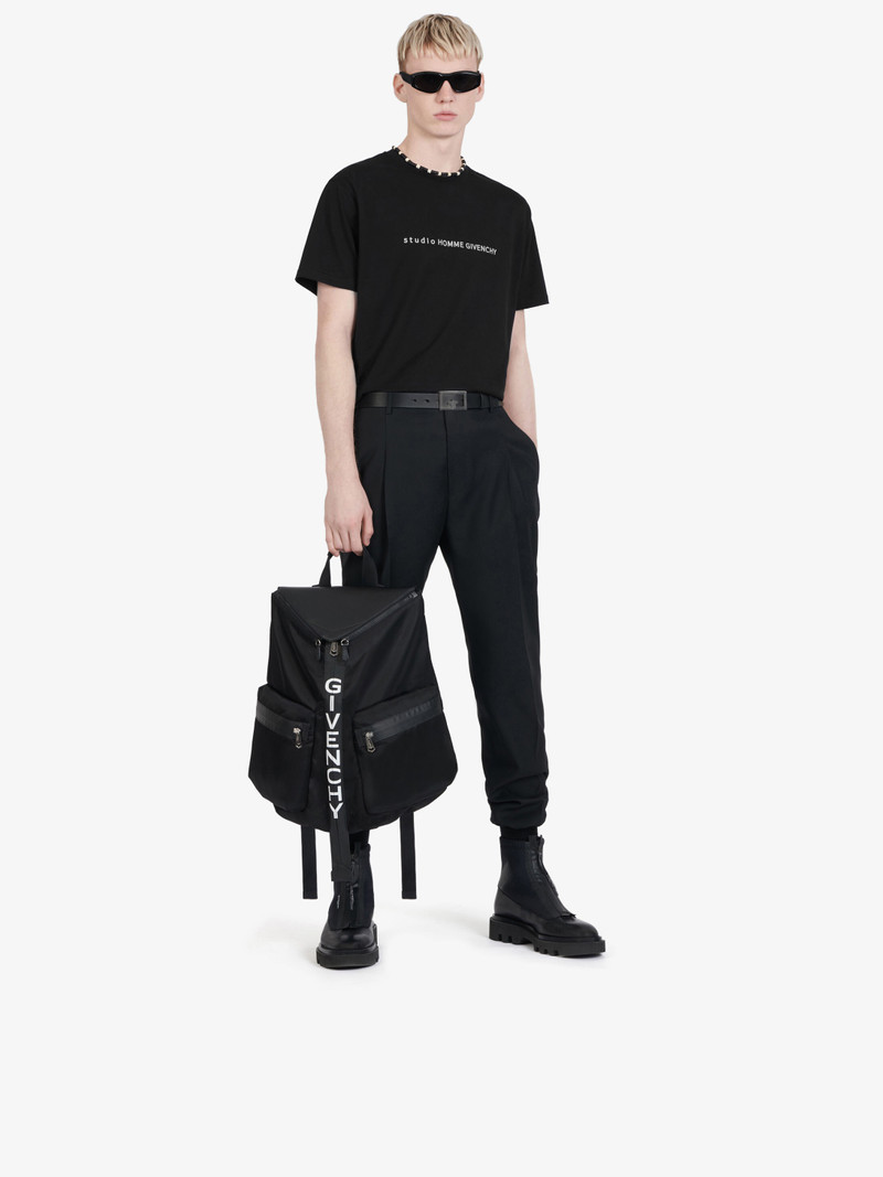 Combat boots in leather and neoprene 3