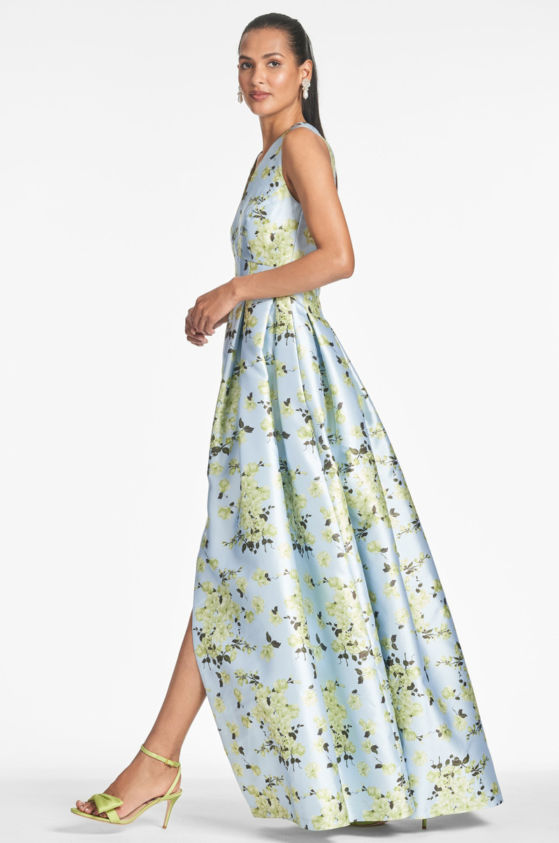 Brooke Gown - Sky Citrine Floral 1