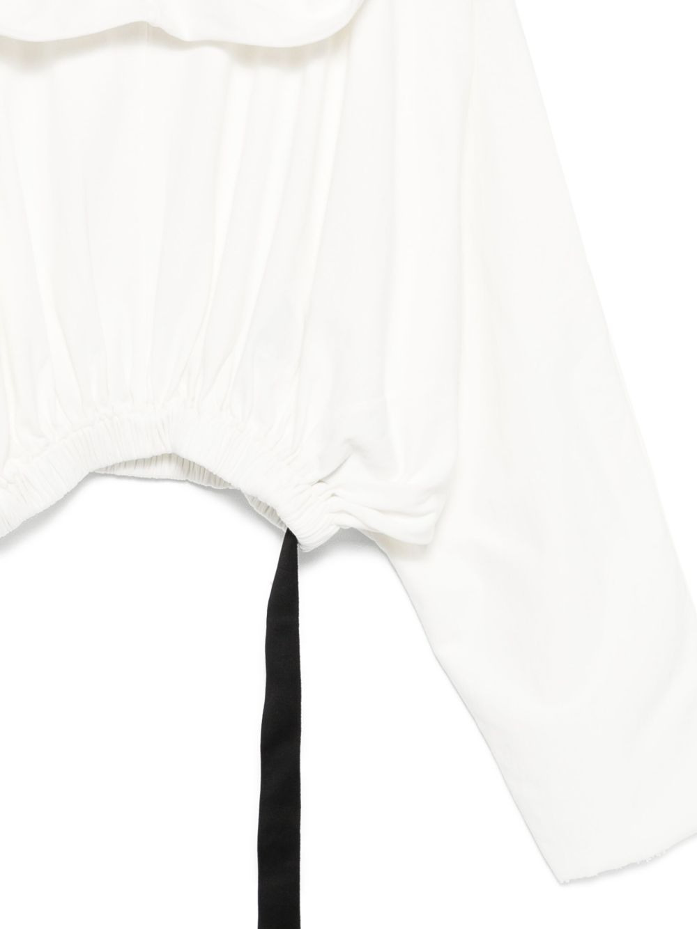 elasticated-hem hoodie - 3