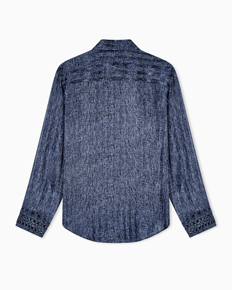 DENIM-PRINT SILK SHIRT 3