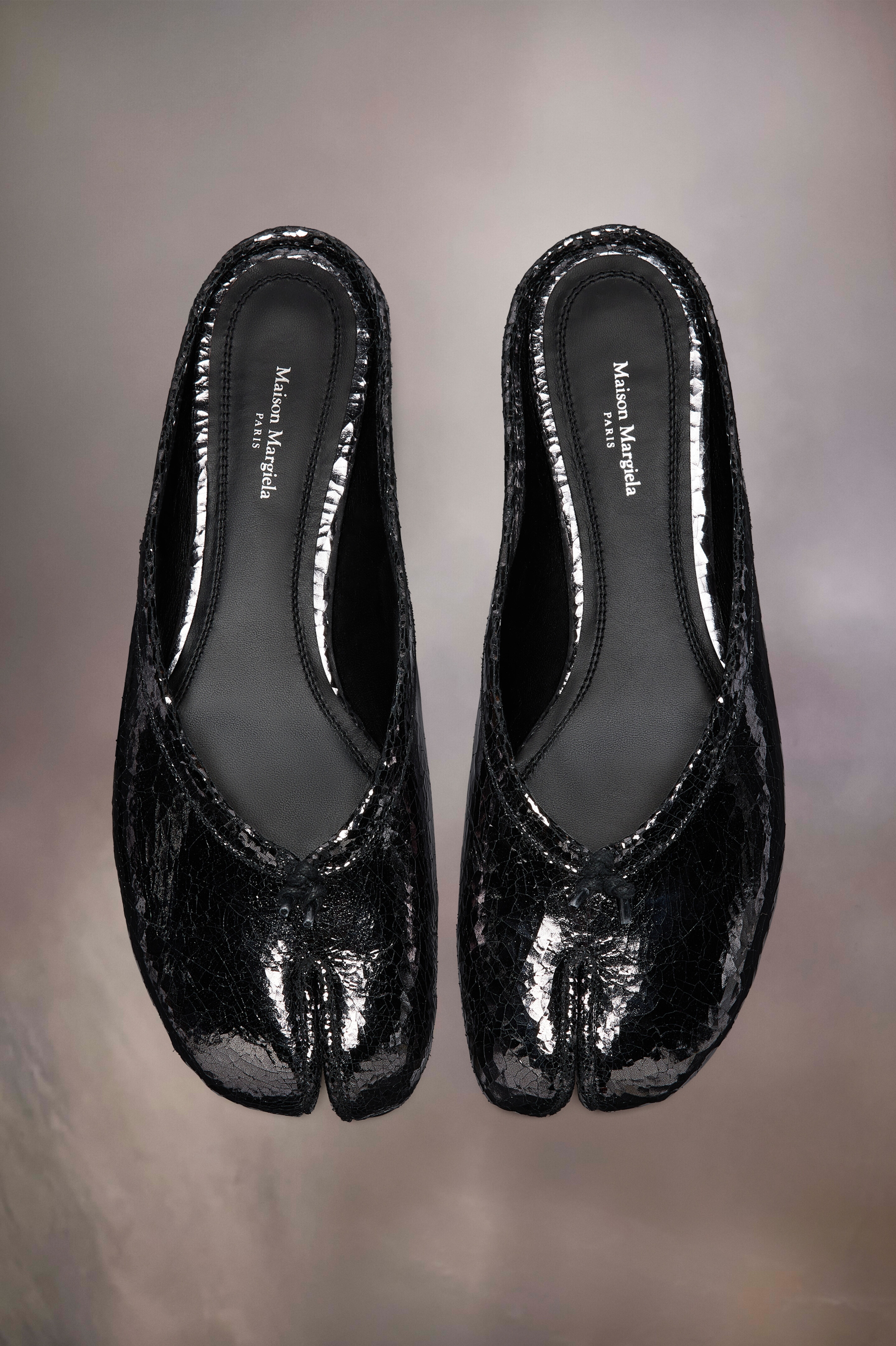フラットシューズ MAISON MARGIELA 'Tabi Broken Mirror' ballet flats MAISON MARGIELA | Tabi Broken Mirror Leather Ballerina Flats