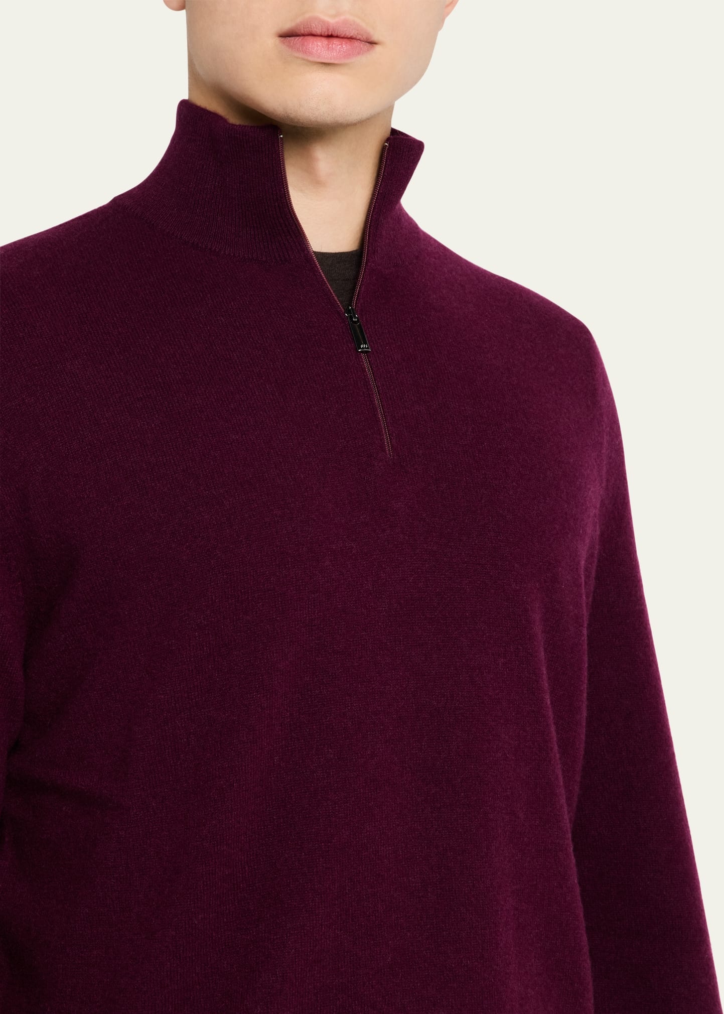 Men's Cashmere Half-Zip Sweater - 5