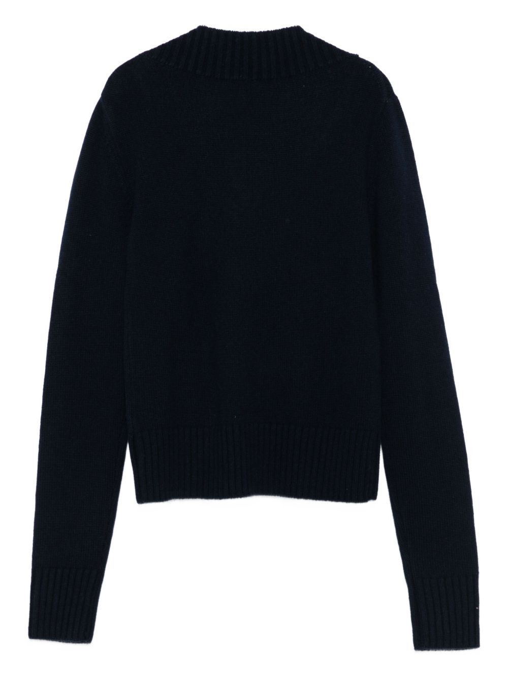 V-neck ribbed sweater - 2