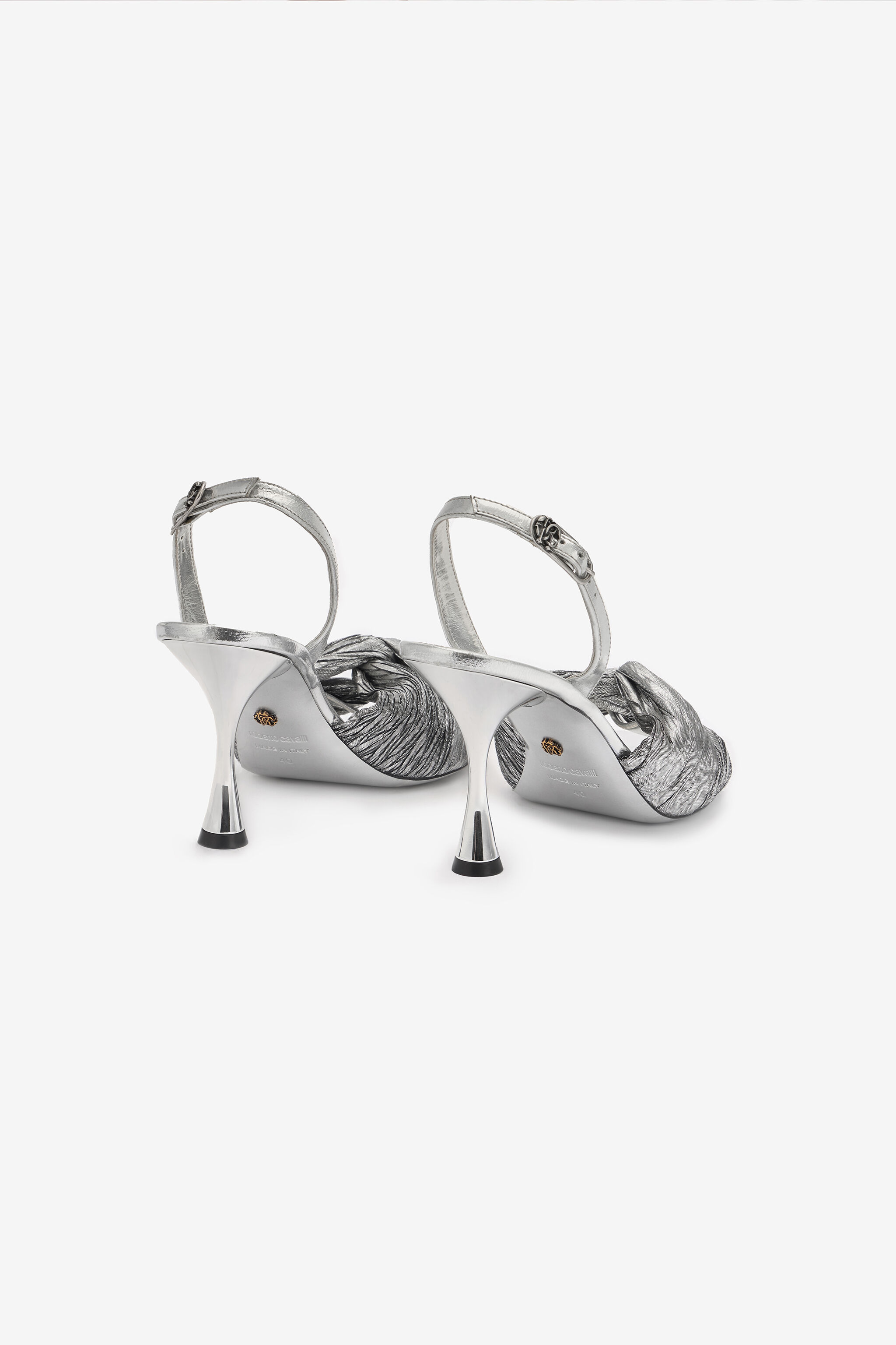 Metallic Leather Sandals - 3