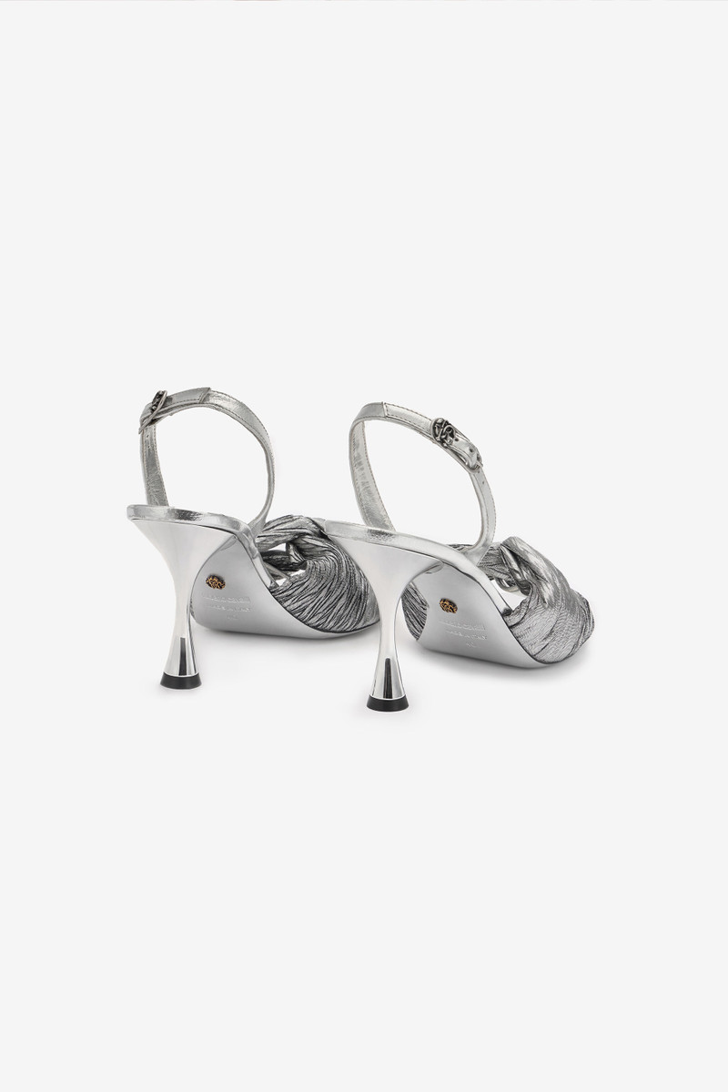 Roberto Cavalli Metallic Leather Sandals outlook