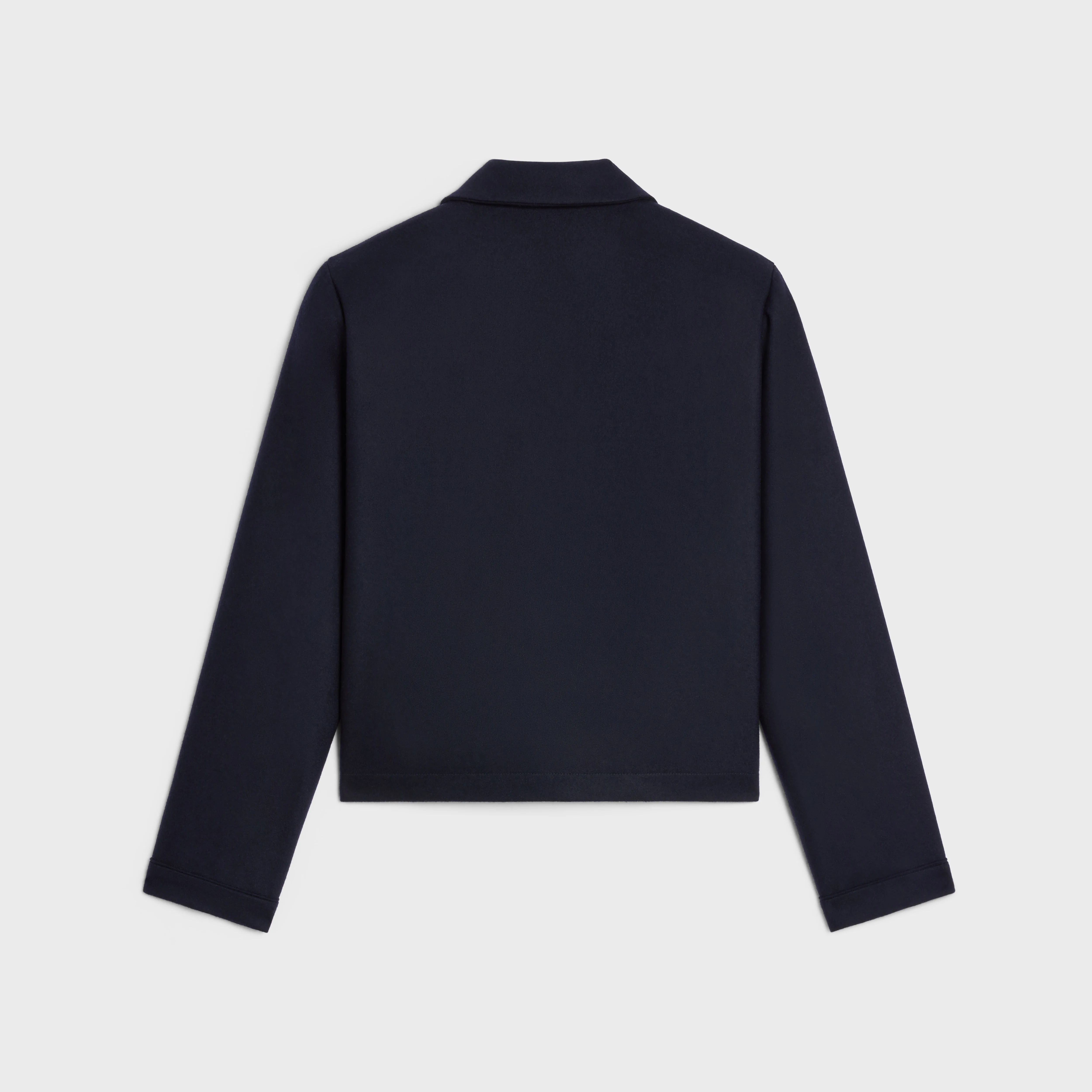 shirt with Claudine collar in cashmere flannel - 2
