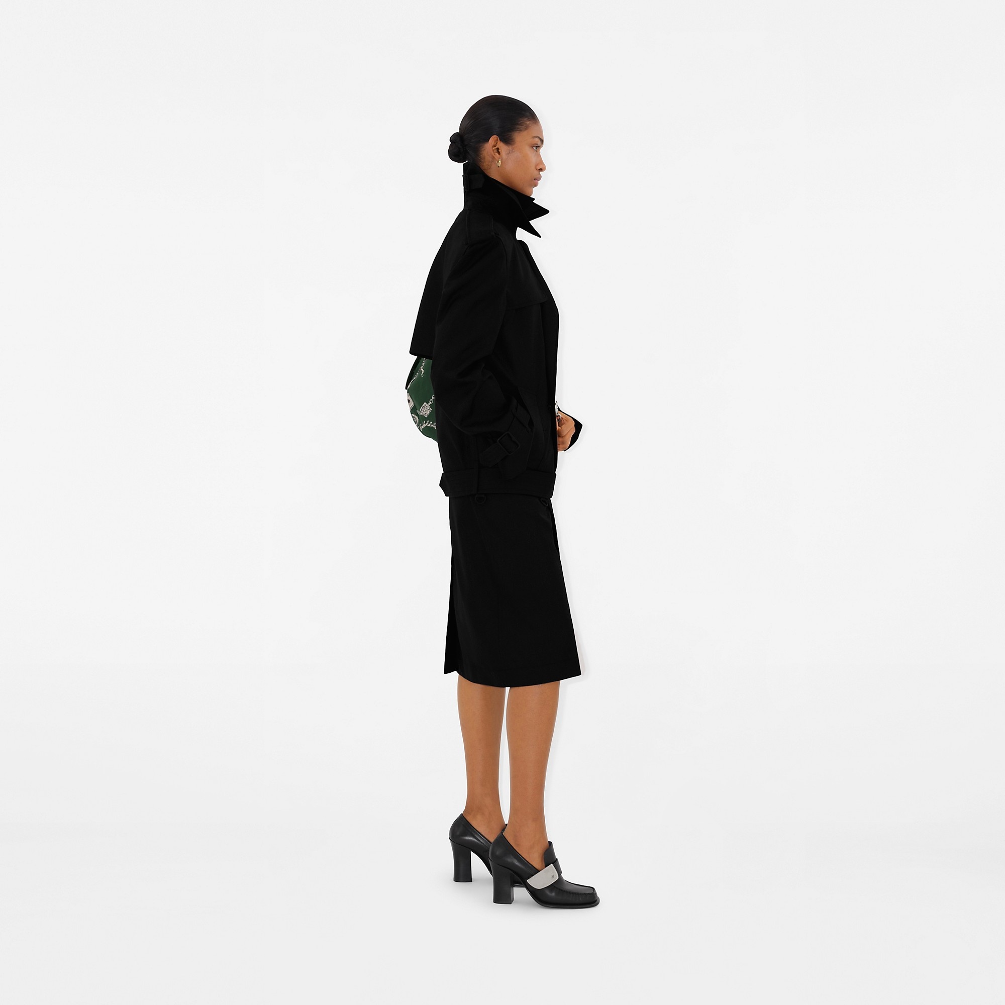Long Silk Blend Trench Coat - 3