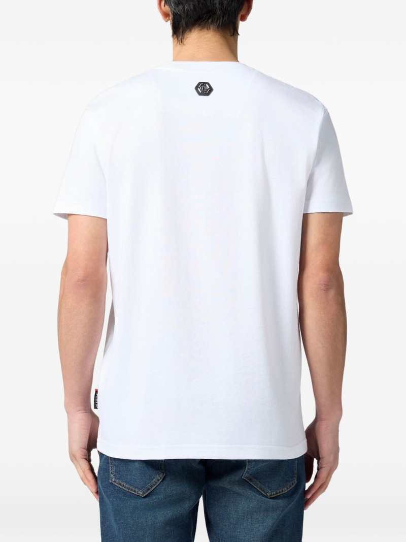 glitter skull round neck T-shirt 3