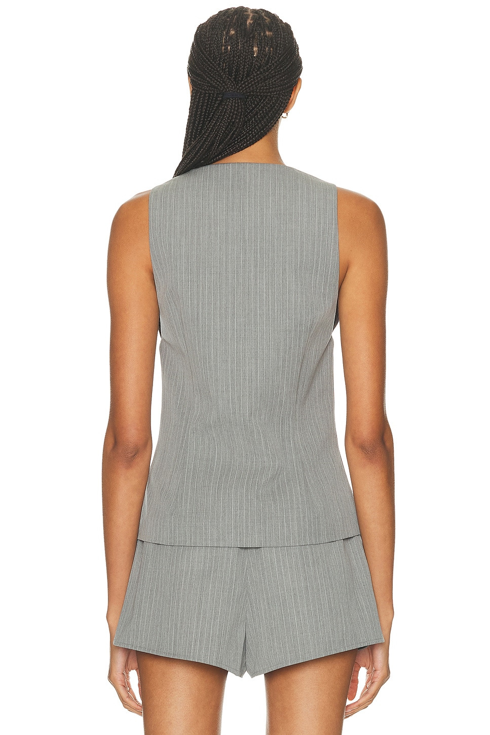 Pinstripe Wool Vest - 3
