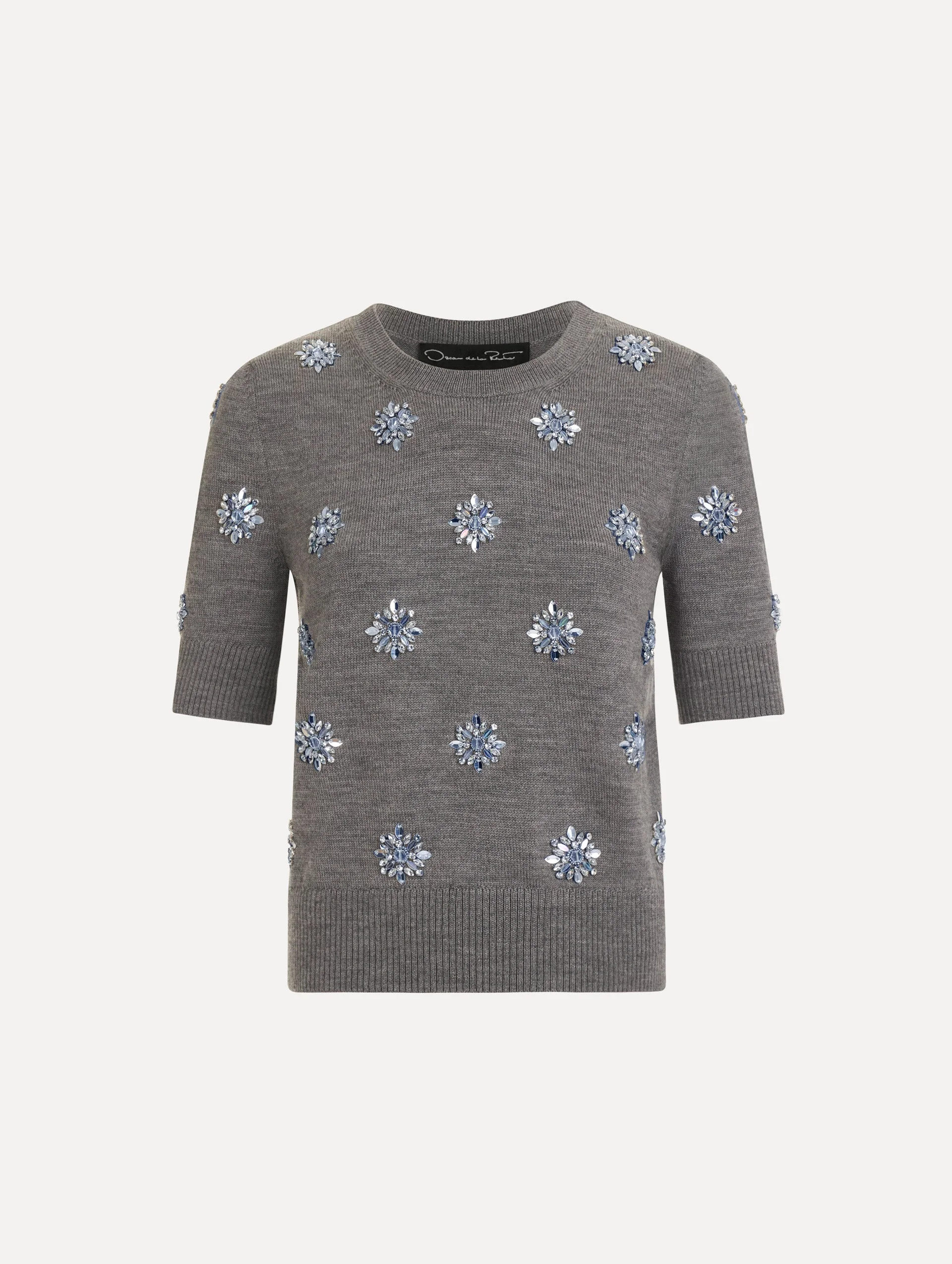 CRYSTAL EMBROIDERED PULLOVER - 1