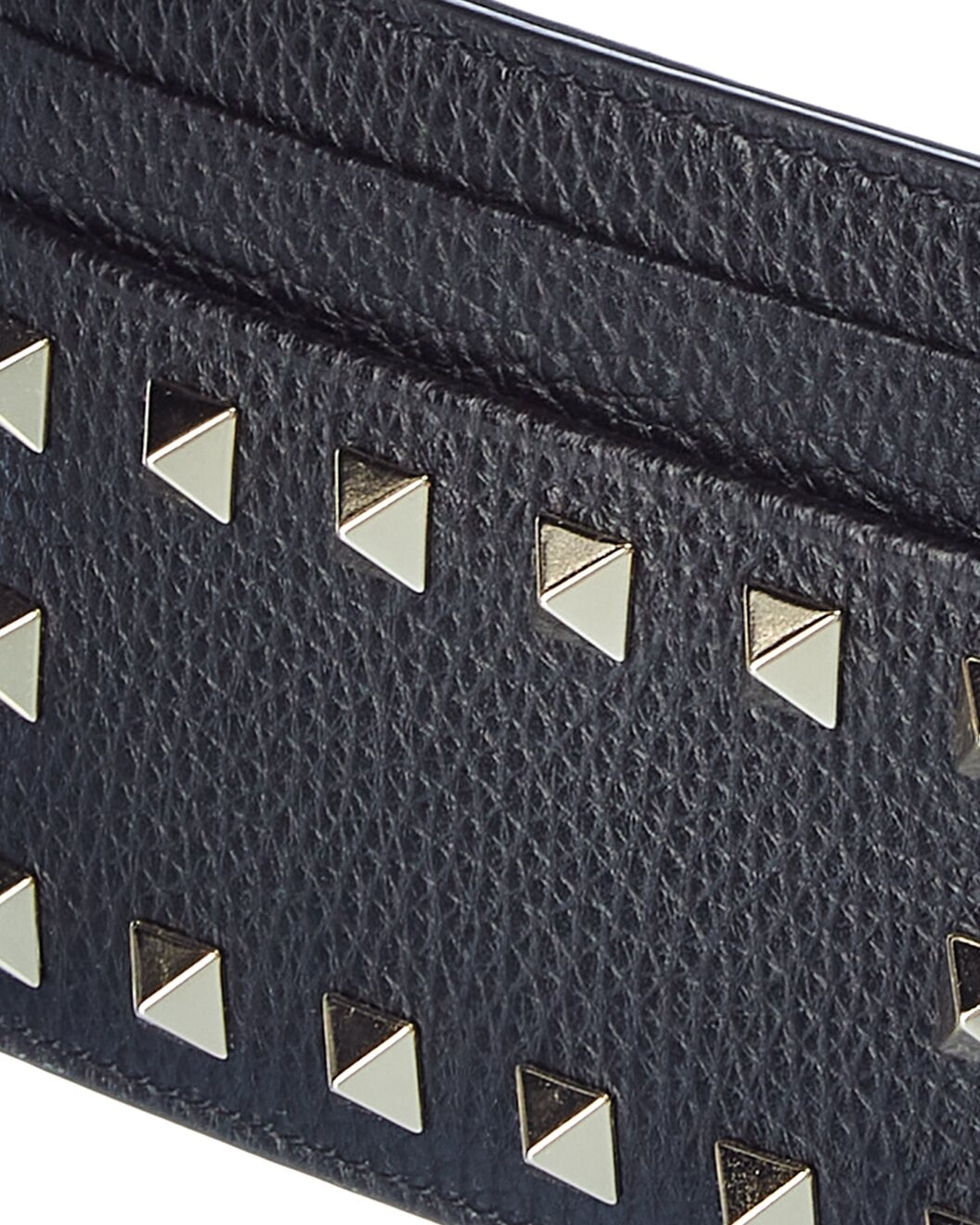 Valentino Rockstud Grainy Leather Card Holder - 3