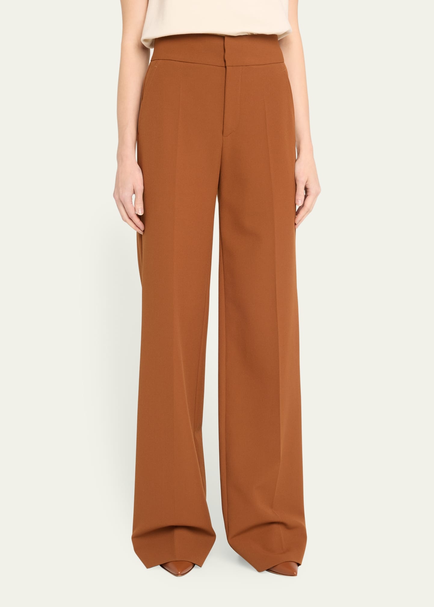 Relaxed Wide-Leg Trousers - 4