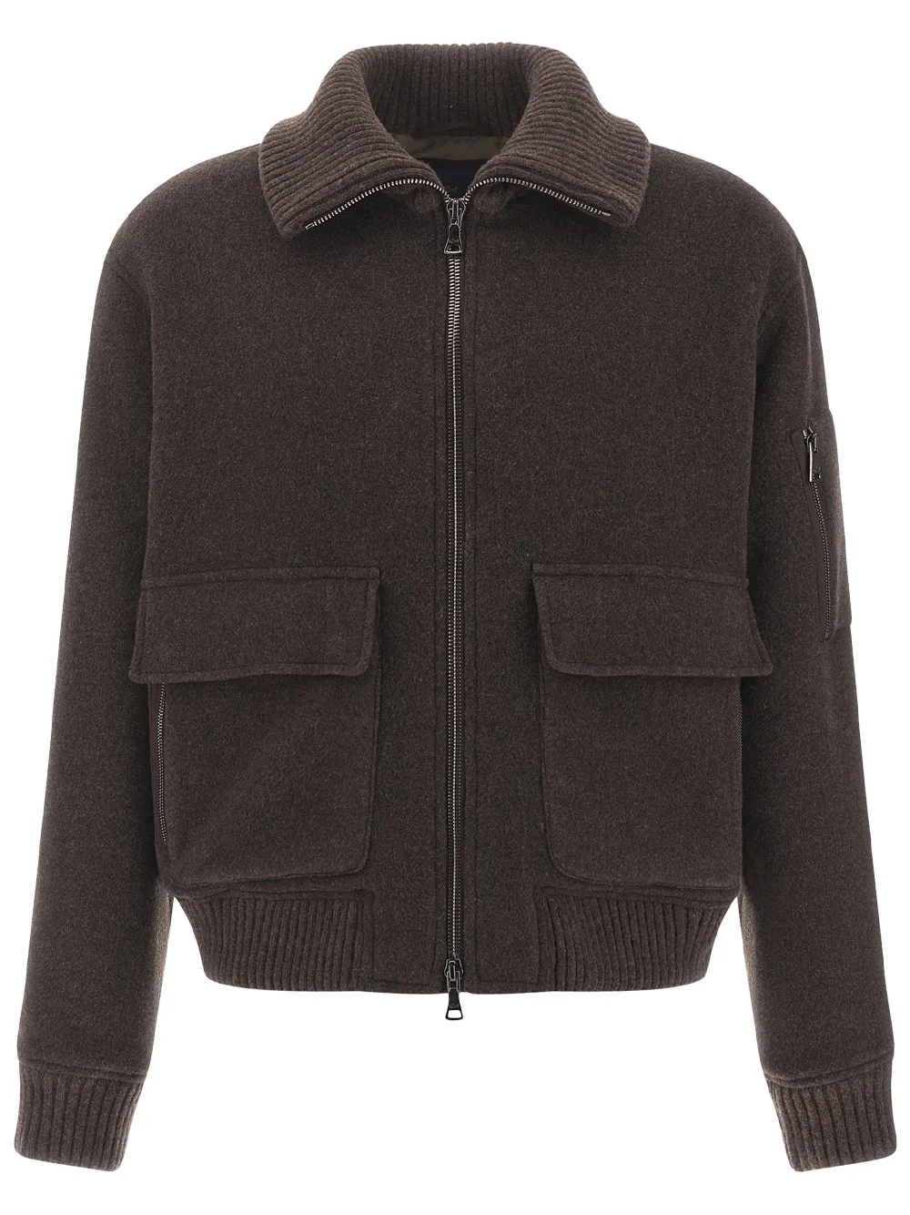 WOOL AND CASHMERE BOMBER - 1