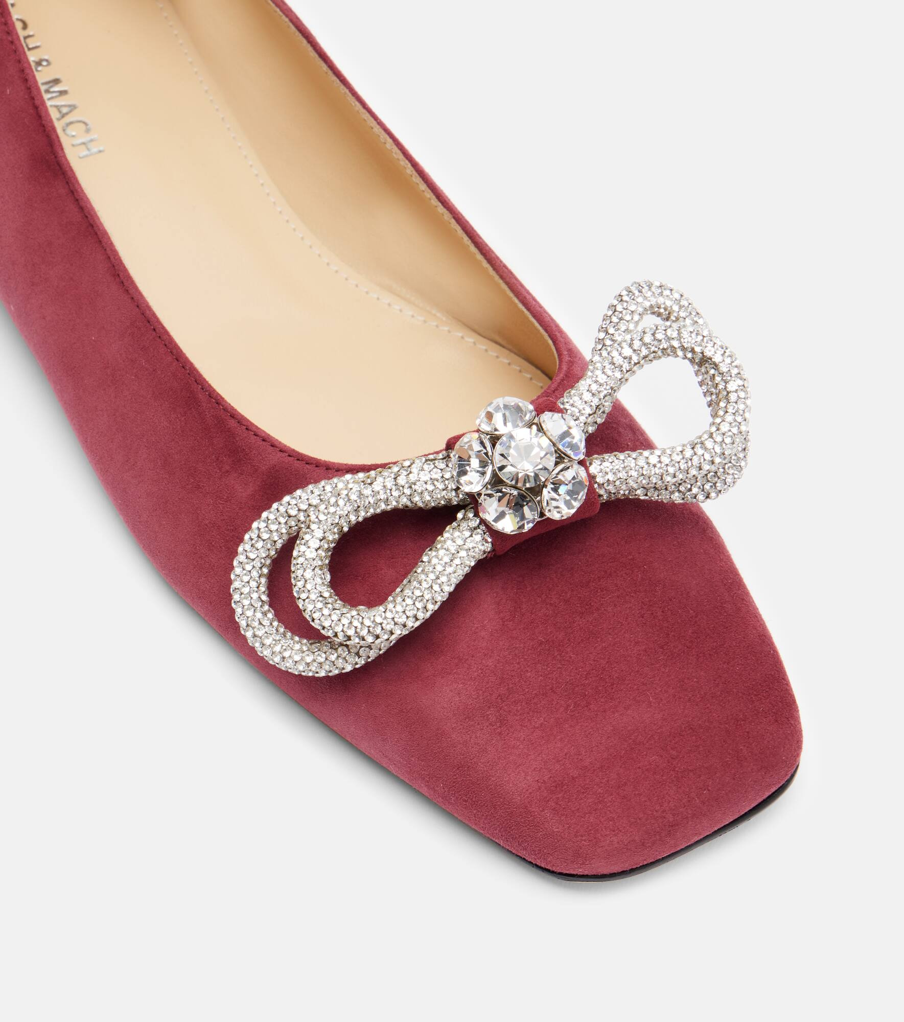 Double Bow embellished suede ballet flats - 5