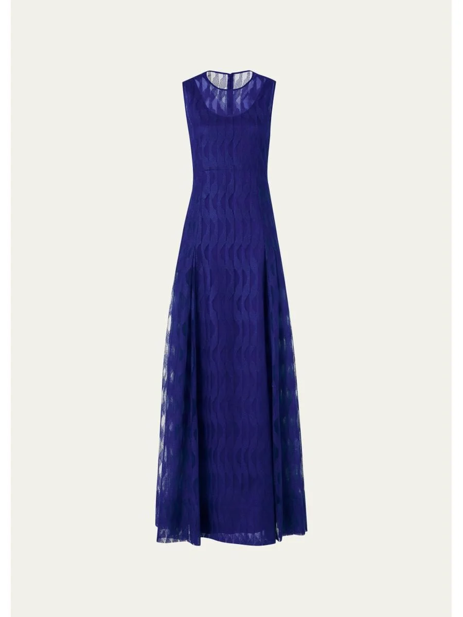 High Plains Embroidered Tulle Sleeveless Gown - 1