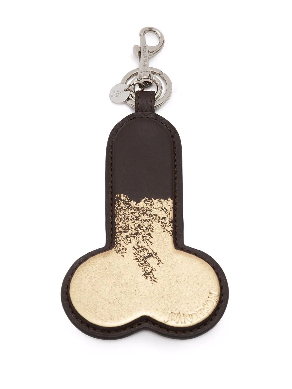 foil-print leather keyring - 1