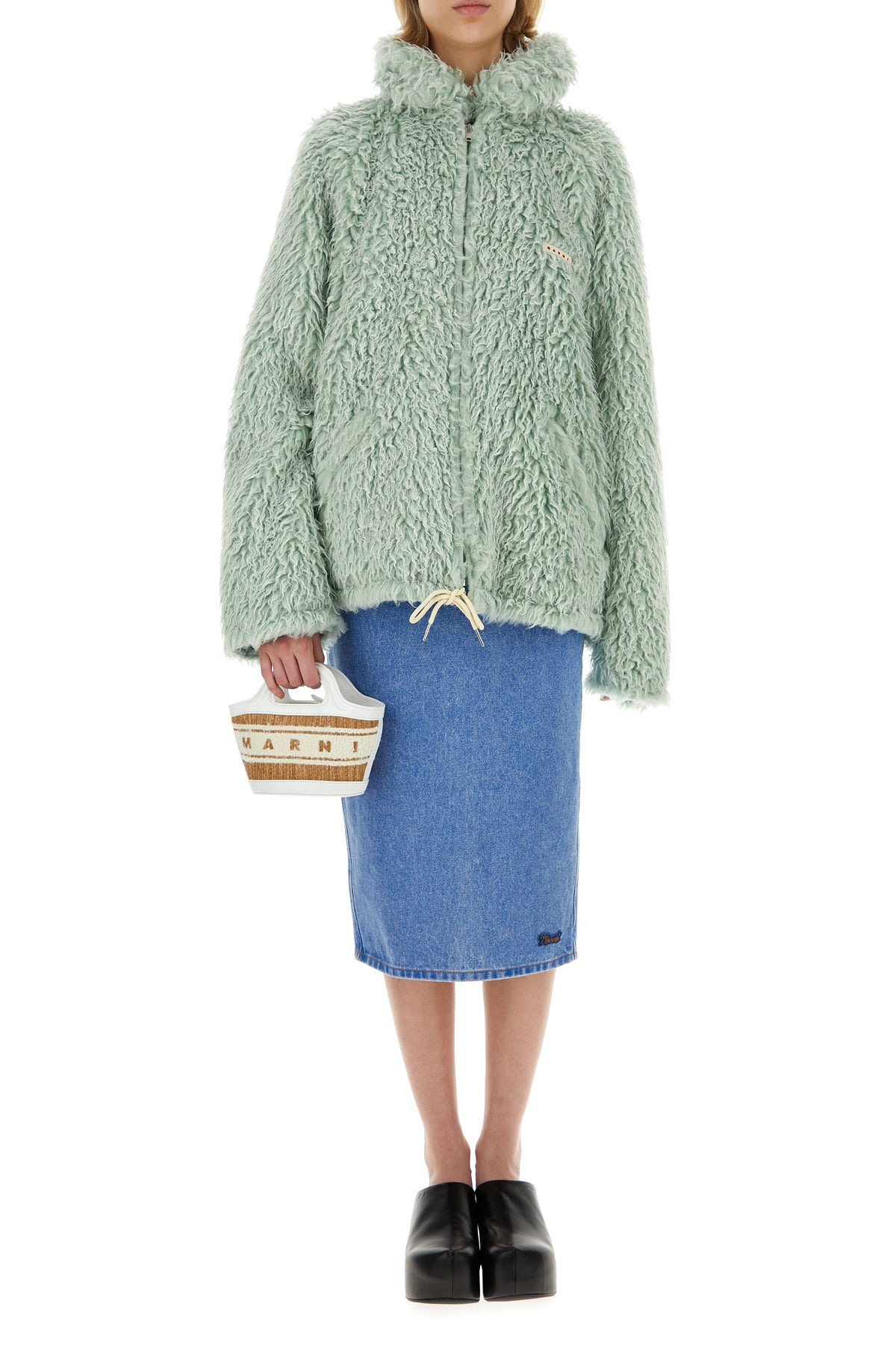 Two-tone raffia and leather micro Tropicalia Summer handbag - 5