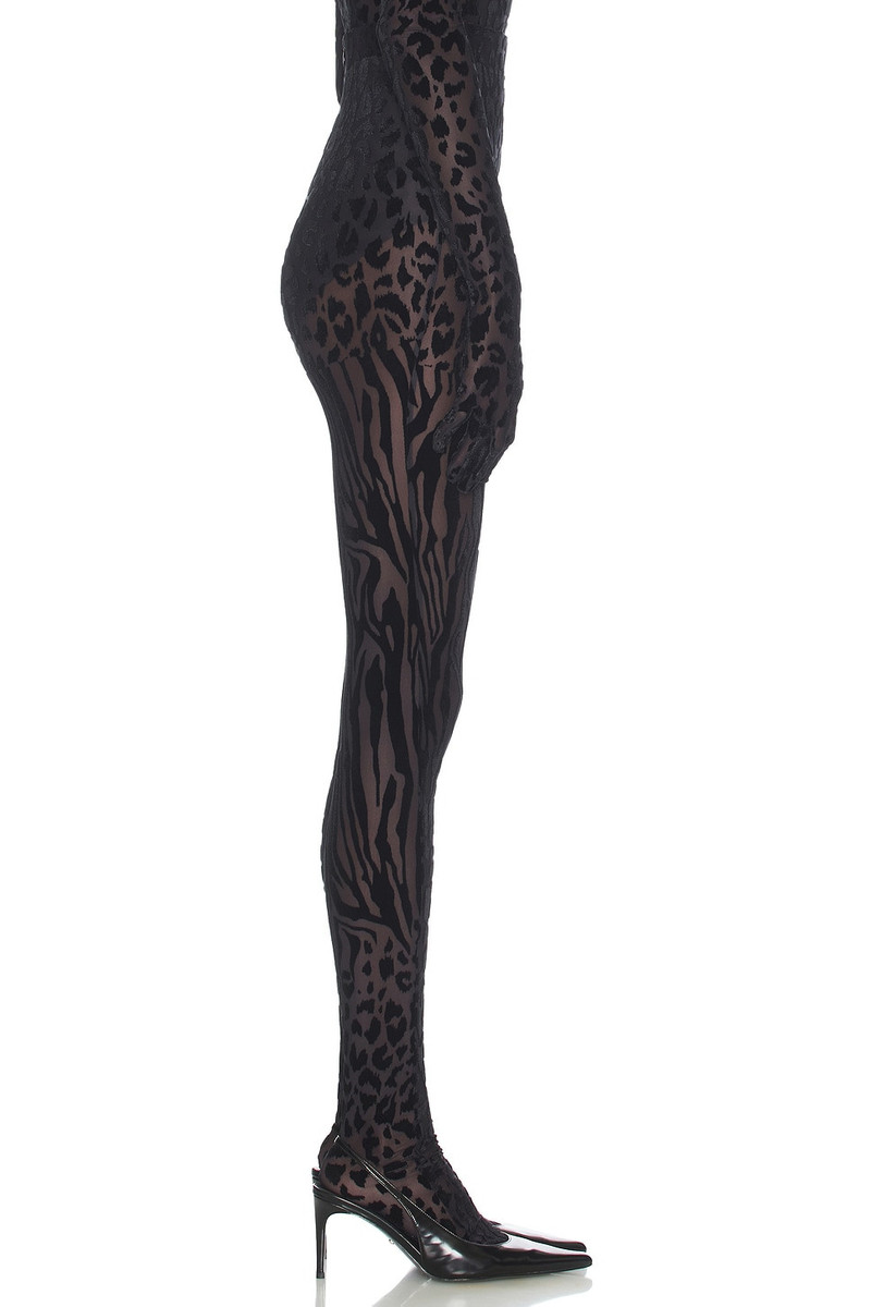 ALEX PERRY Animal Print Burnout Stocking outlook