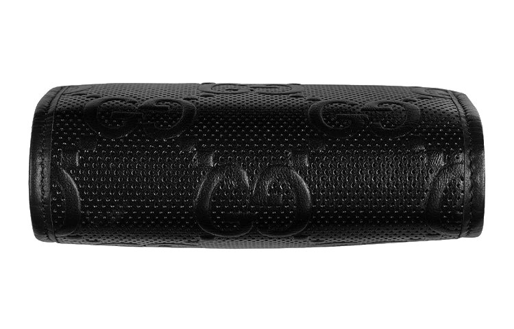 (WMNS) Gucci Logo Embossing Leather Shoulder Messenger Bag Mini Unisex / Black 625571-1W3AN-1000 - 7