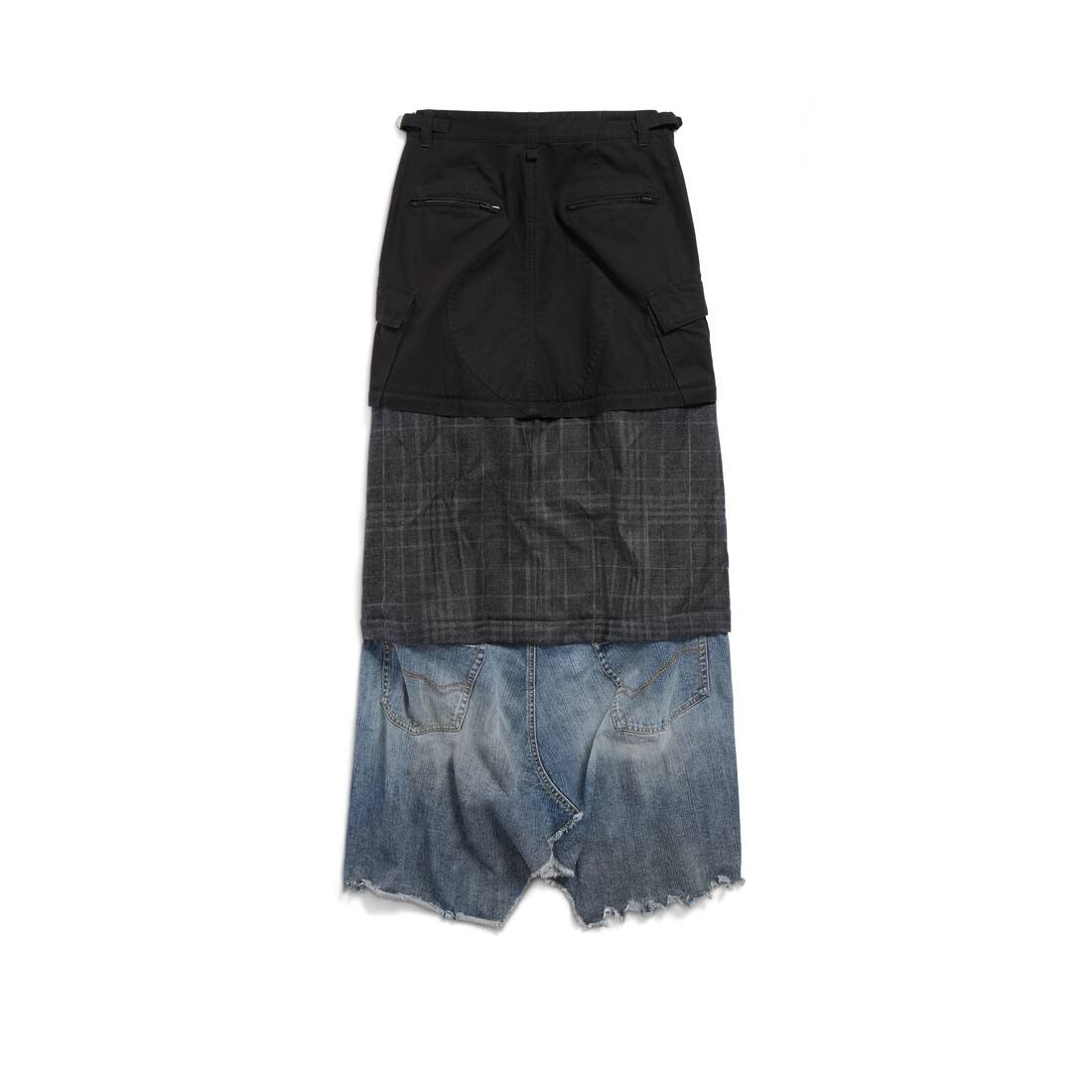 Women's Maxi Layered Cargo Skirt in Multicolored - 6