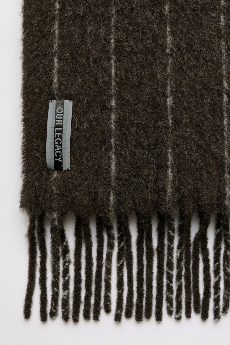 Our Legacy Our Legacy Estate Scarf Brown Pinstripe Fuzzy Alpaca outlook