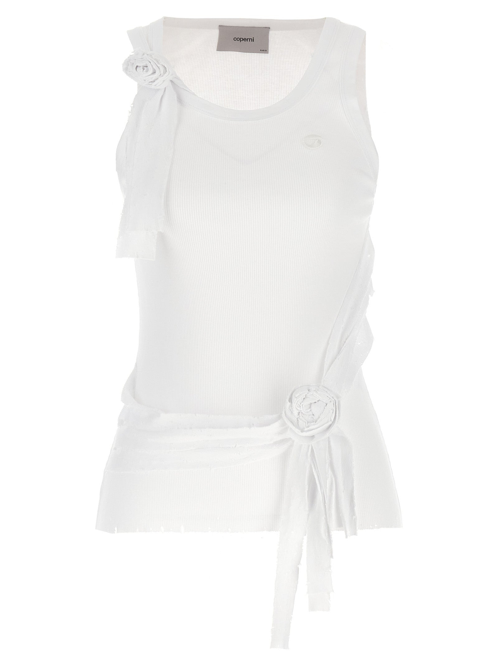 Coperni Women 'Distressed Rose Rib' Tank Top - 1