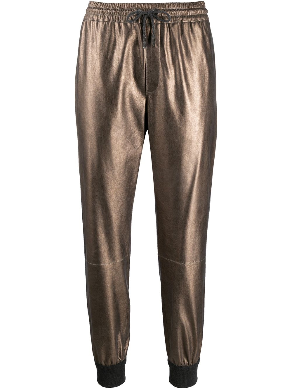 metallic-effect track pants - 1