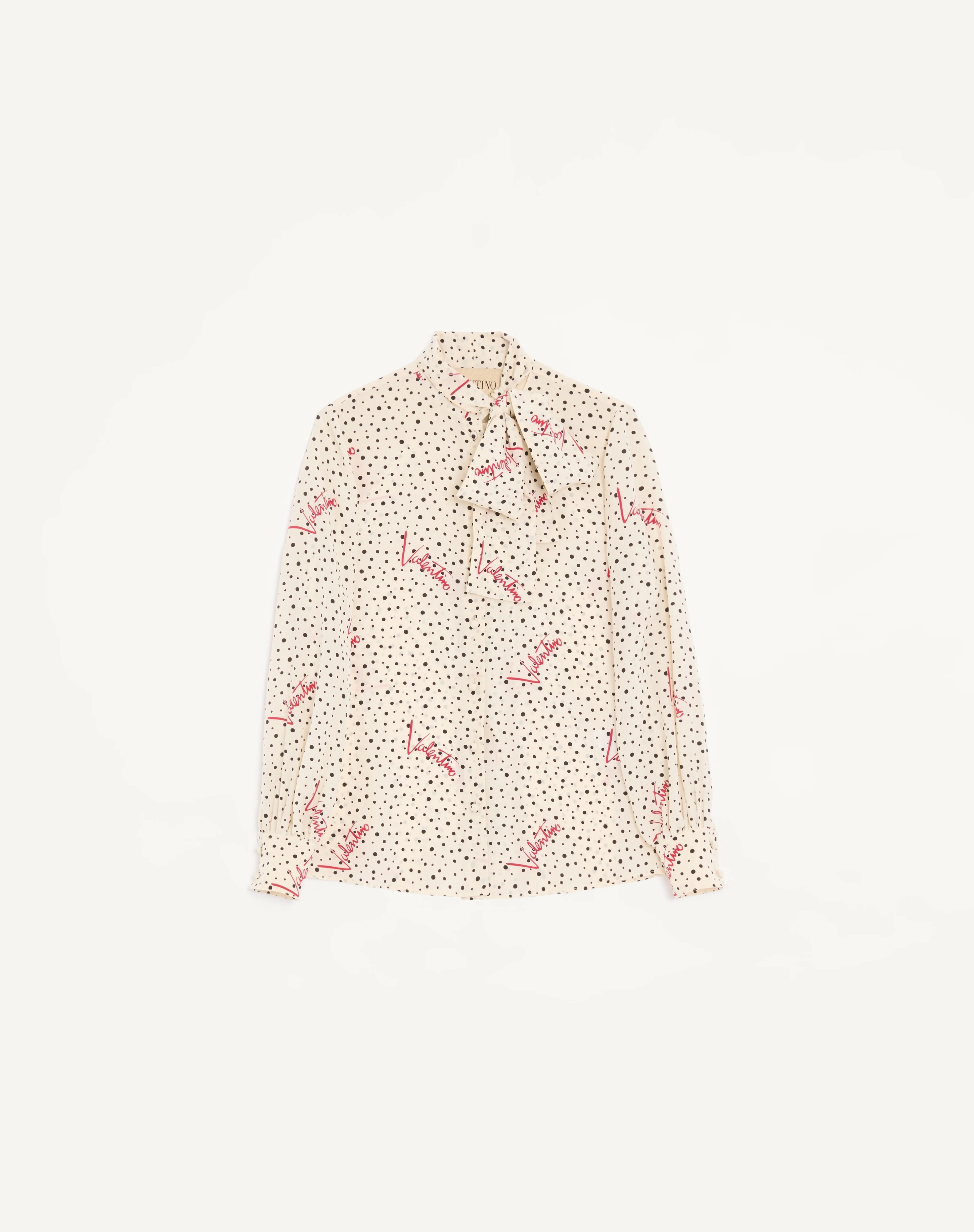 PLUS DE POIS CREPE DE CHINE BUBBLE SHIRT - 1