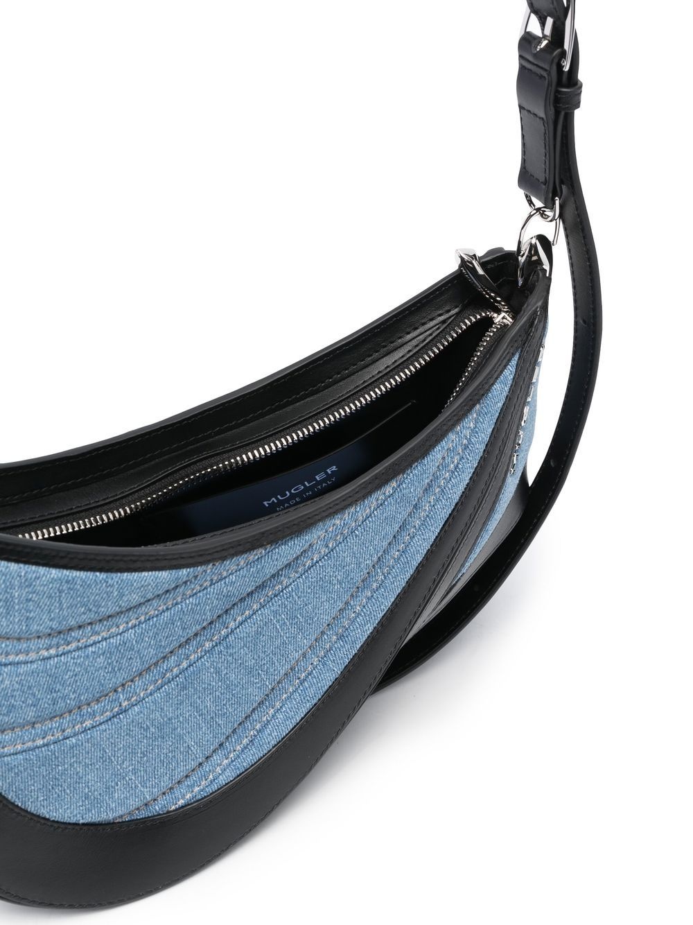 medium Spiral Curve 01 denim crossbody bag - 5